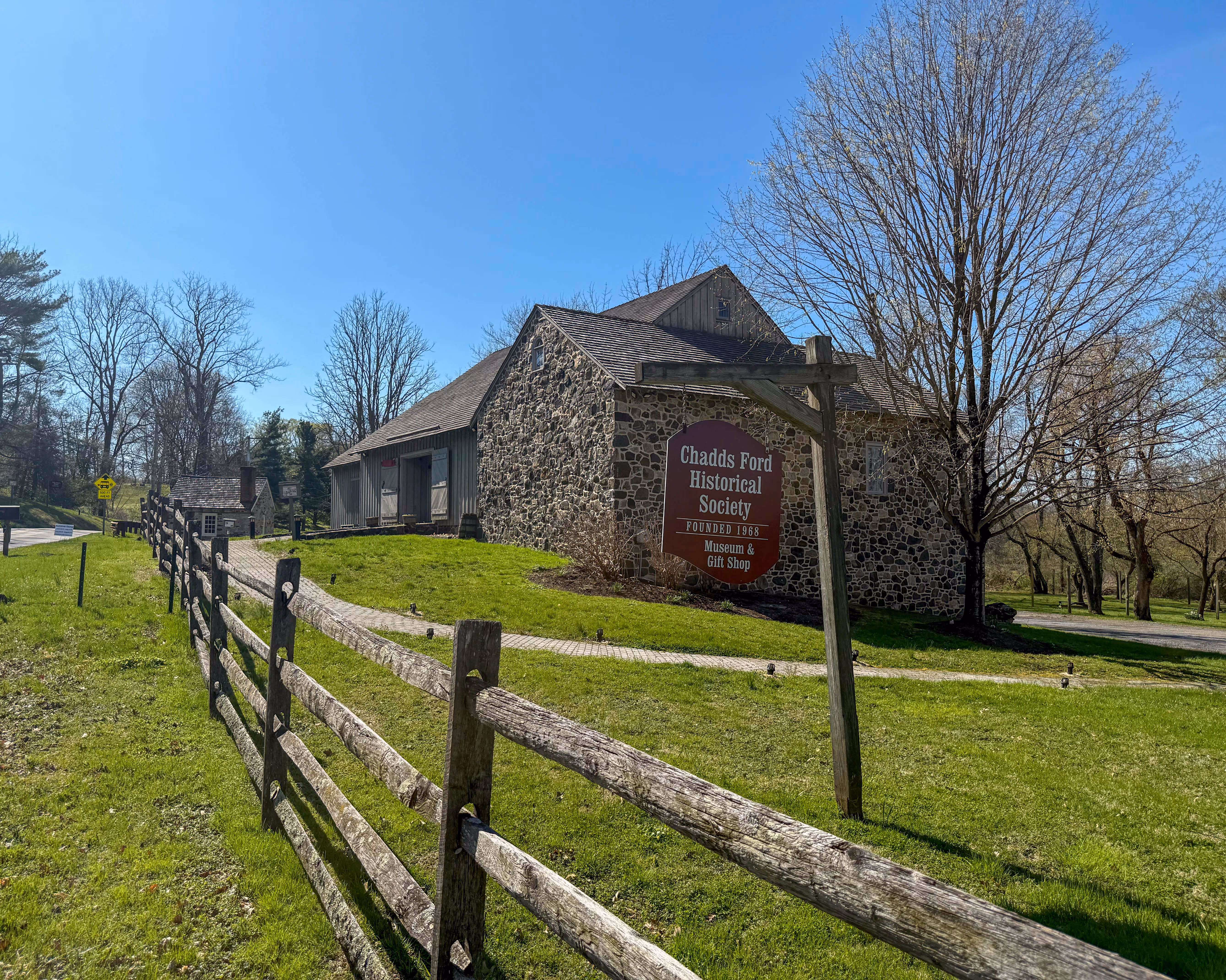 Exterior of Chadds Ford Historical Society at 1736 Creek Road in Chadds Ford, Pennsylvania serving the local community