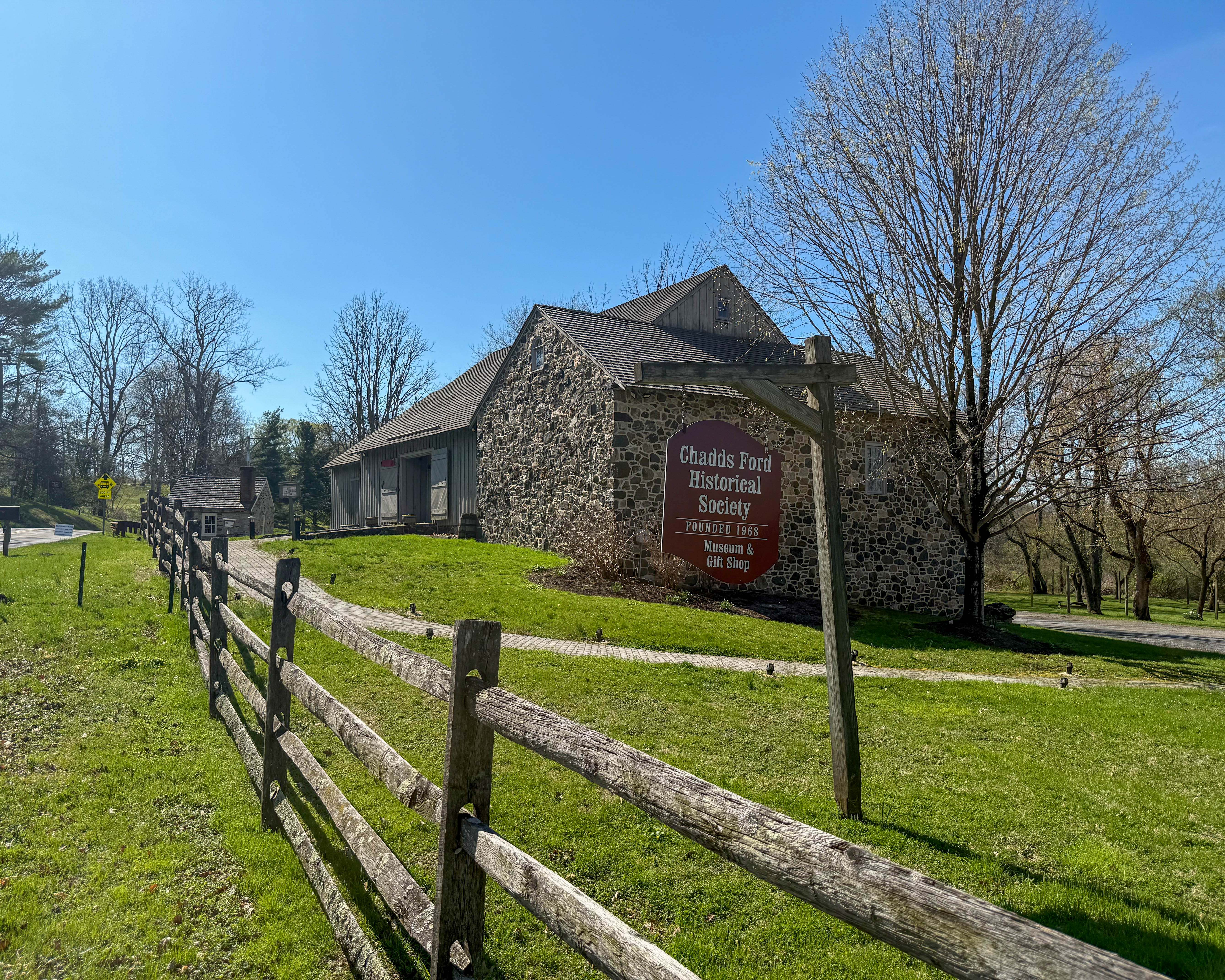 Exterior of Chadds Ford Historical Society at 1736 Creek Road in Chadds Ford, Pennsylvania serving the local community