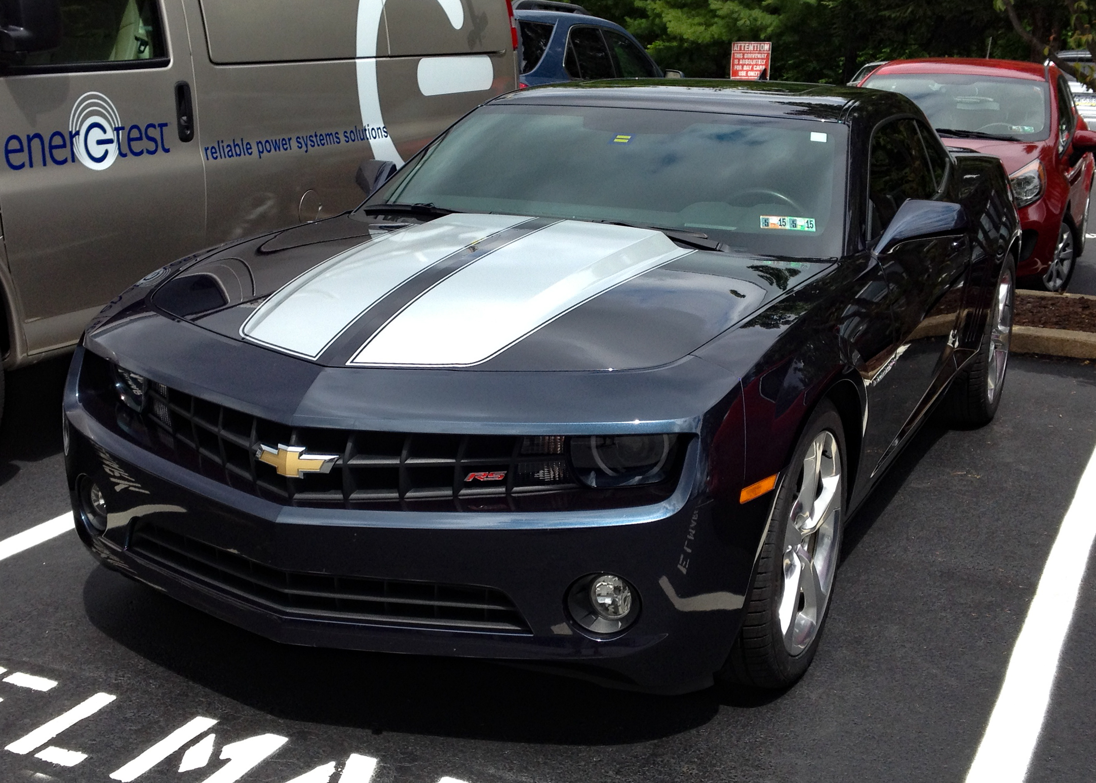 Custom vinyl graphics on a personal car