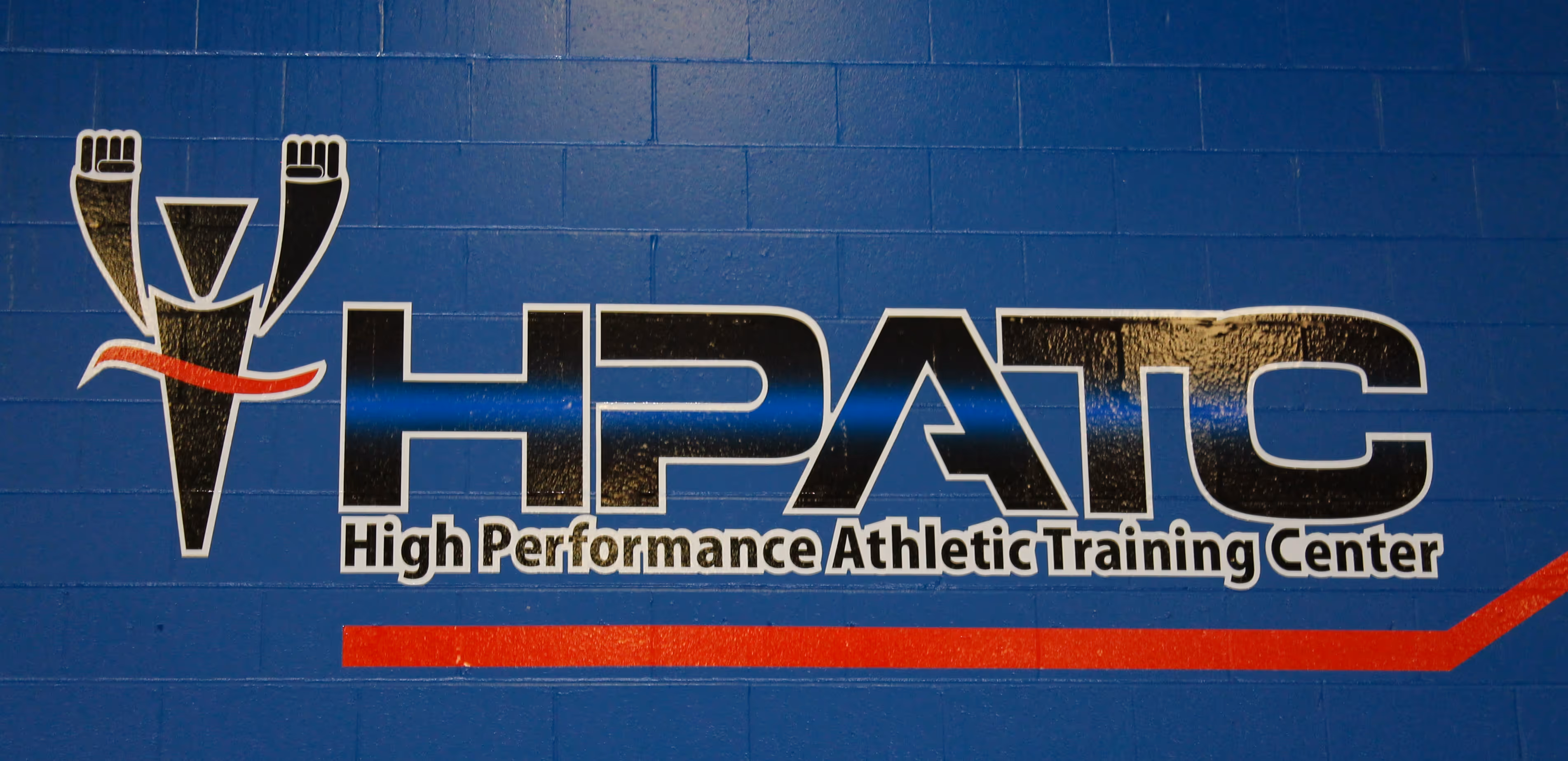 Vinyl wall decal at a fitness center