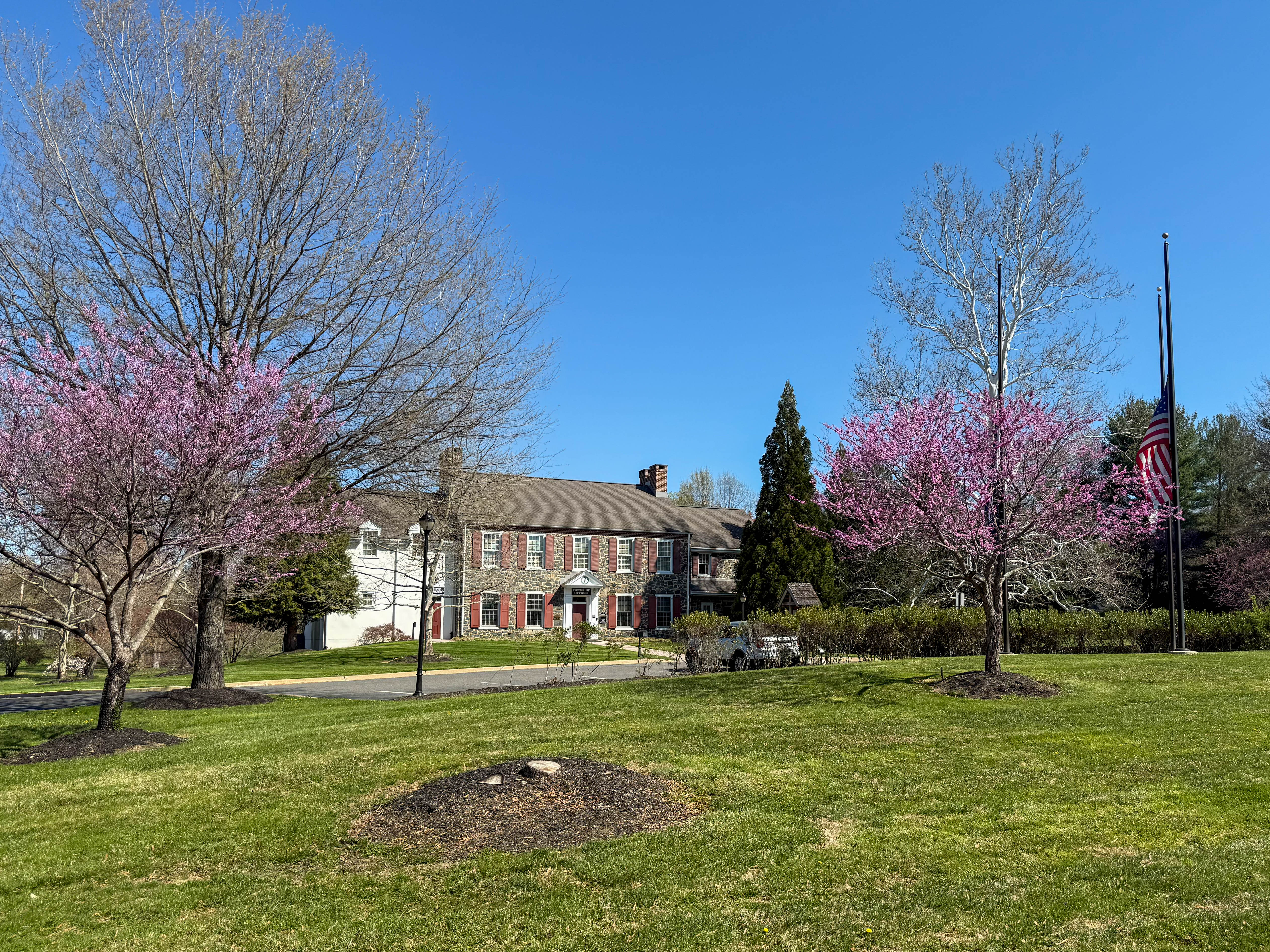 Exterior of Kennett Township Building at 801 Burrows Run Road in Chadds Ford, Pennsylvania serving the local community