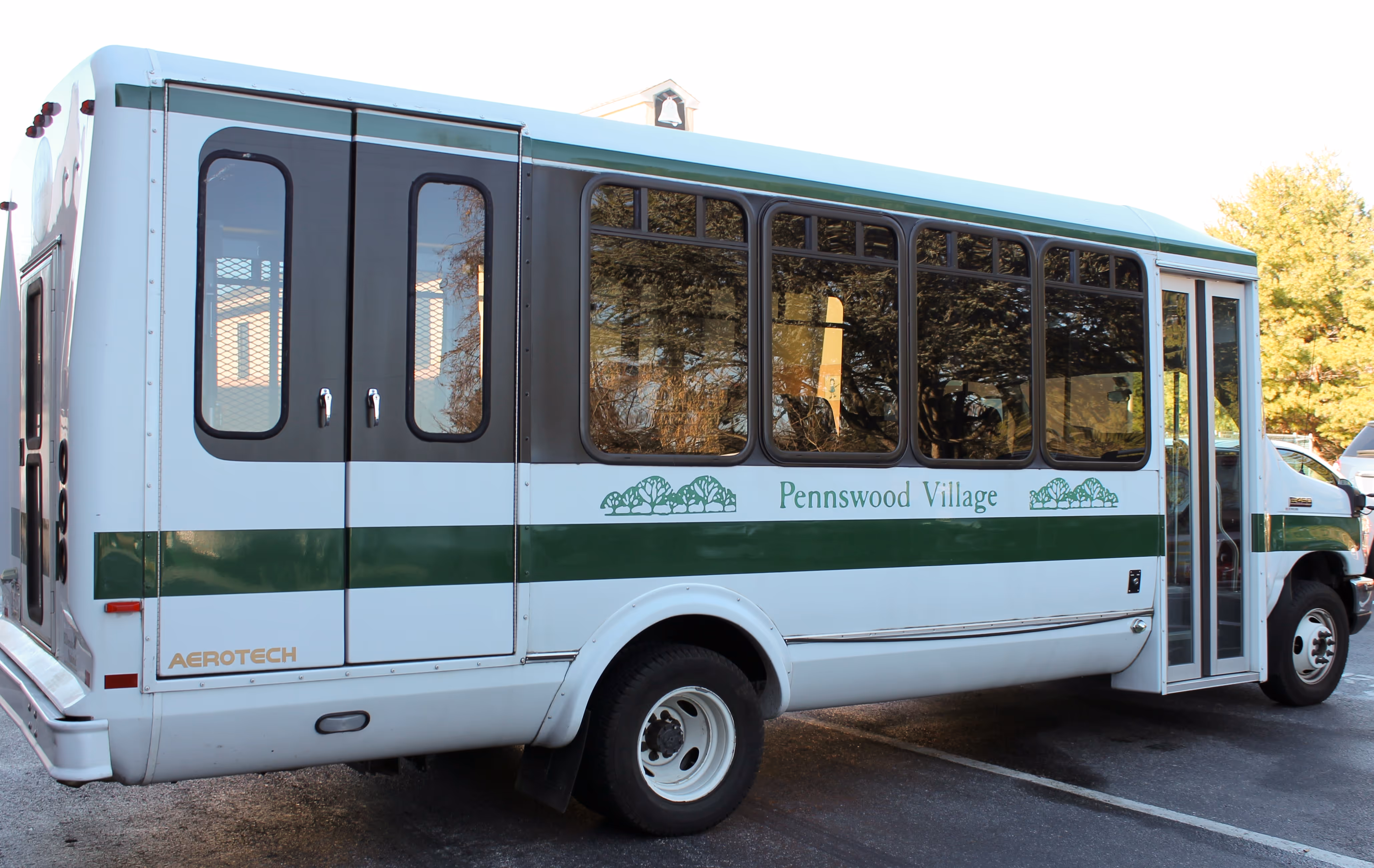 Vinyl vehicle wrap on a mini-bus