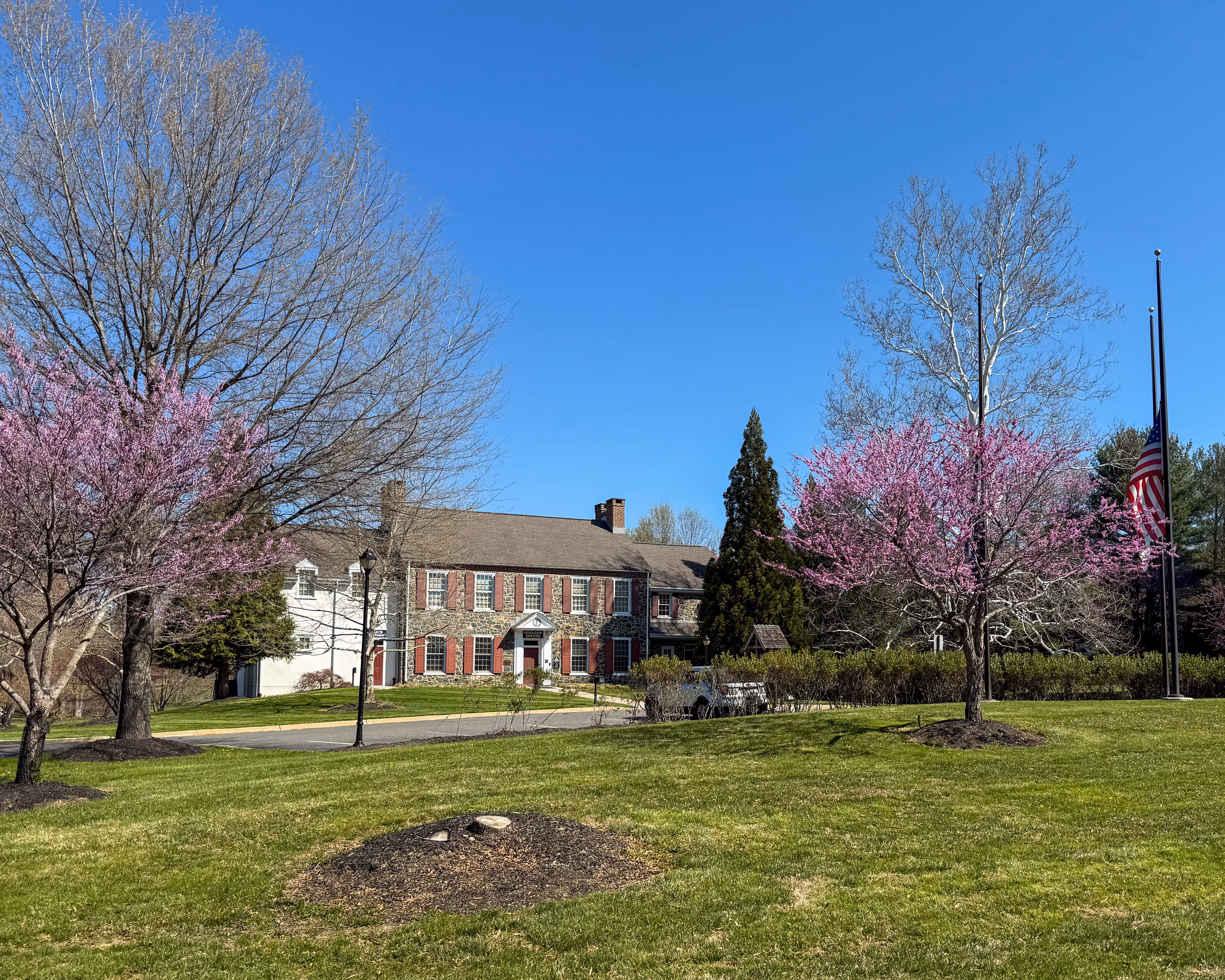 Exterior of Kennett Township Building at 801 Burrows Run Road in Chadds Ford, Pennsylvania serving the local community