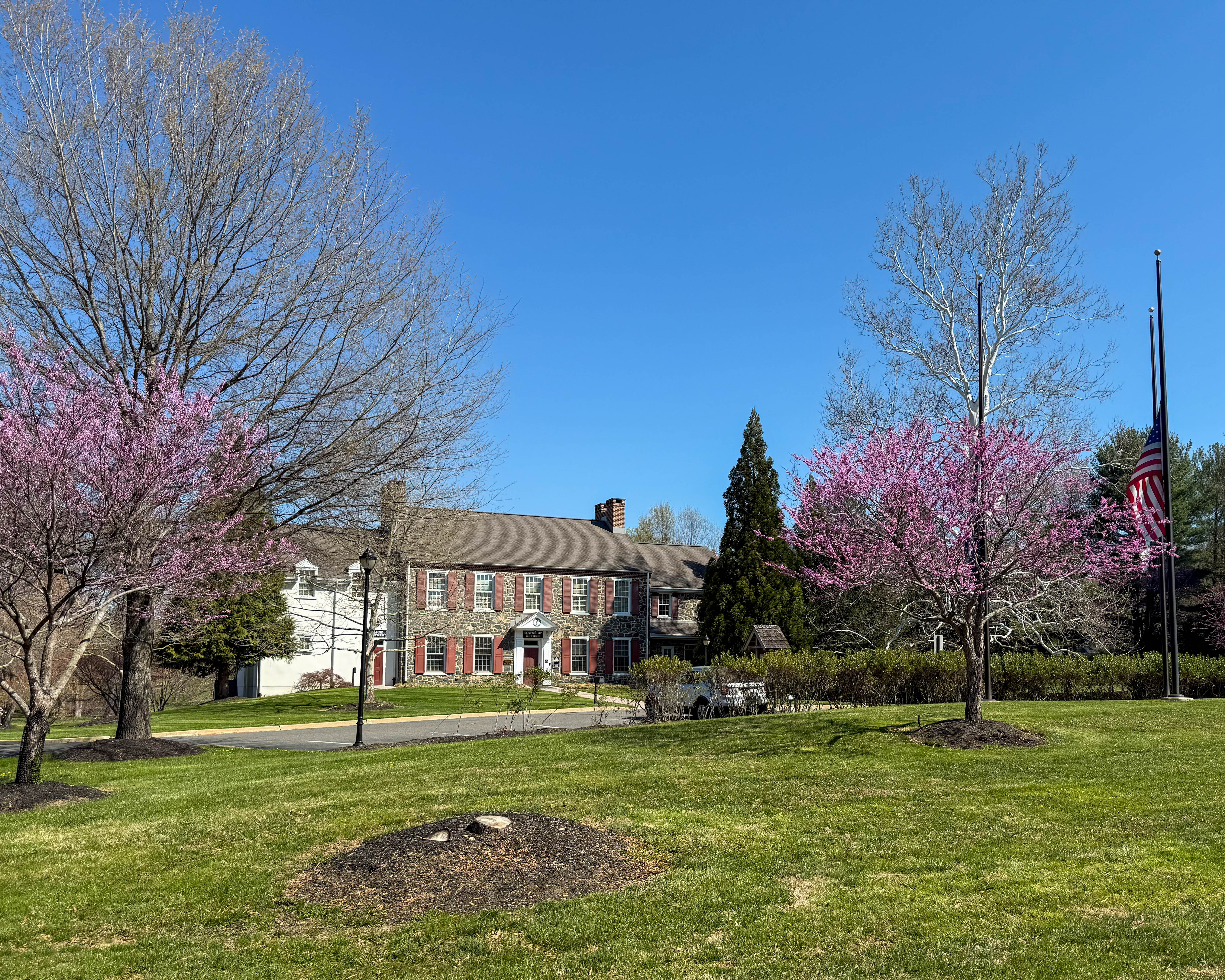 Exterior of Kennett Township Building at 801 Burrows Run Road in Chadds Ford, Pennsylvania serving the local community