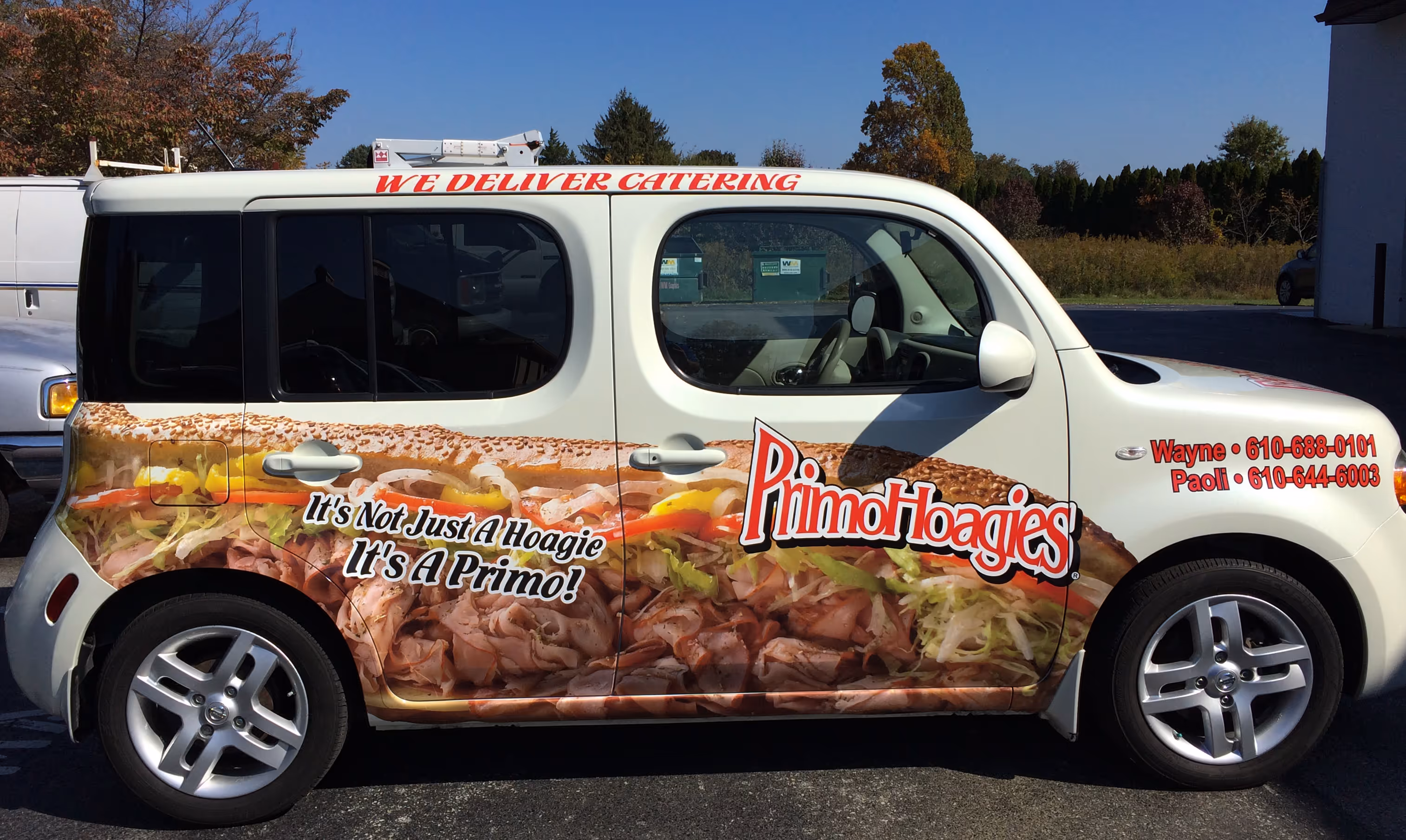 Vinyl-wrapped hoagie delivery truck