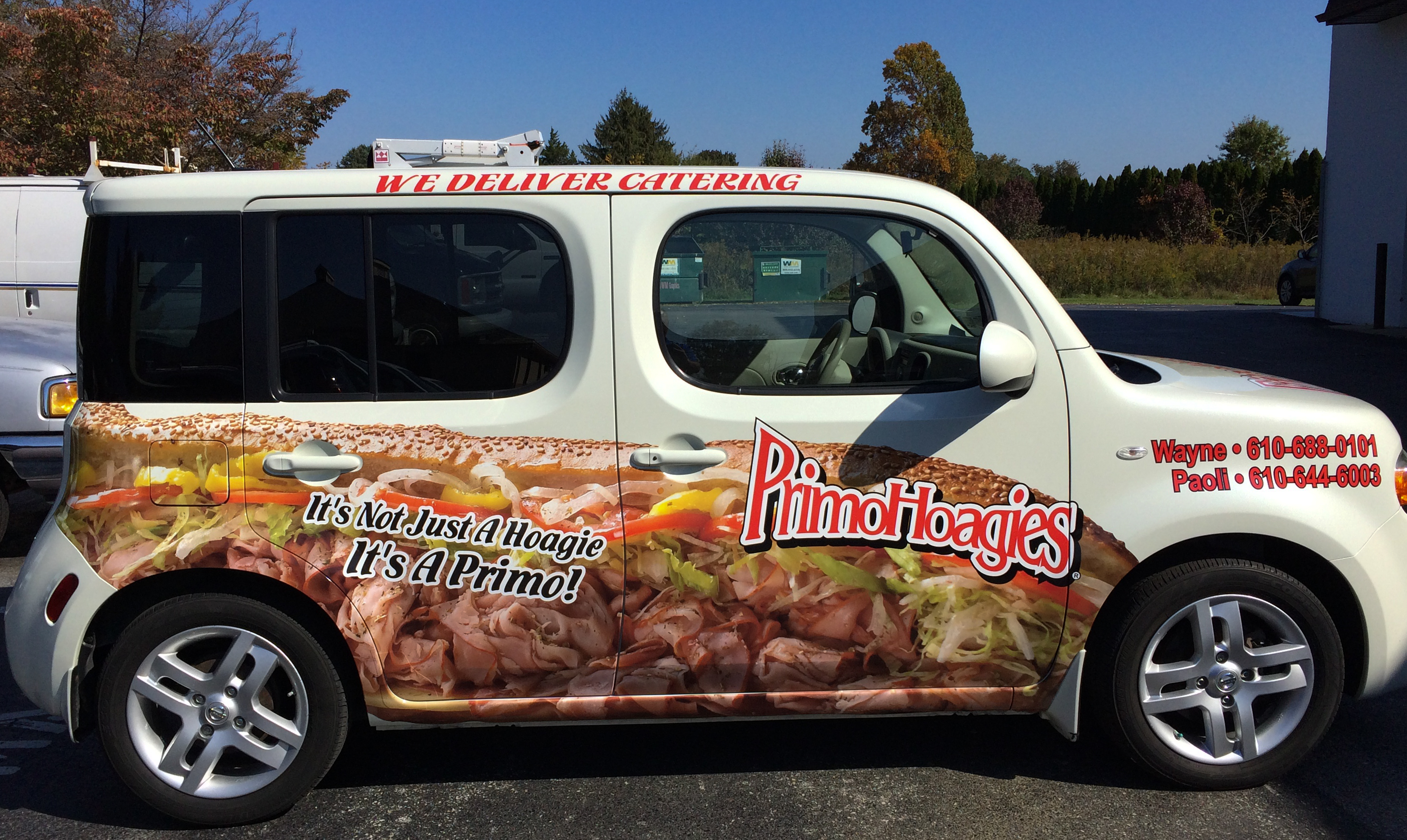 Vinyl-wrapped hoagie delivery truck