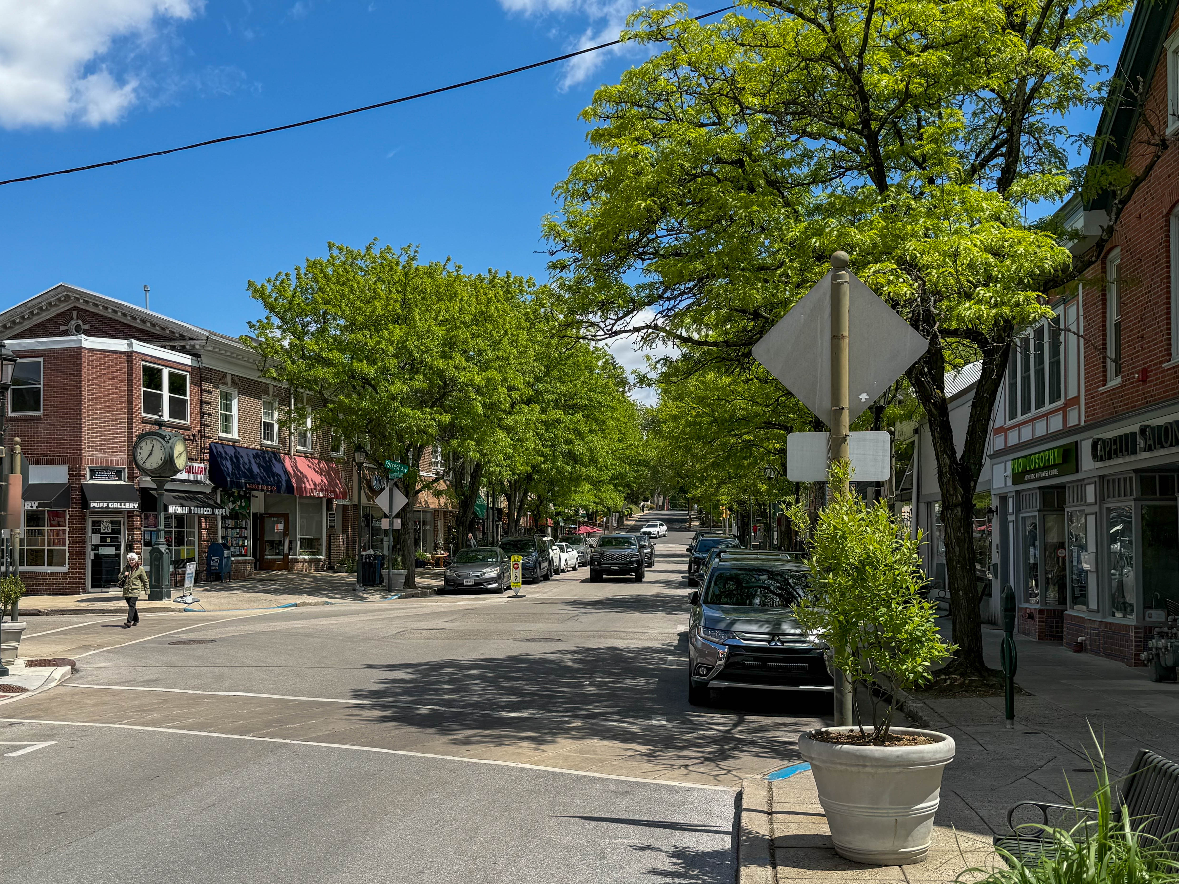 Haverford Avenue in Narberth, Pennsylvania serving the local community