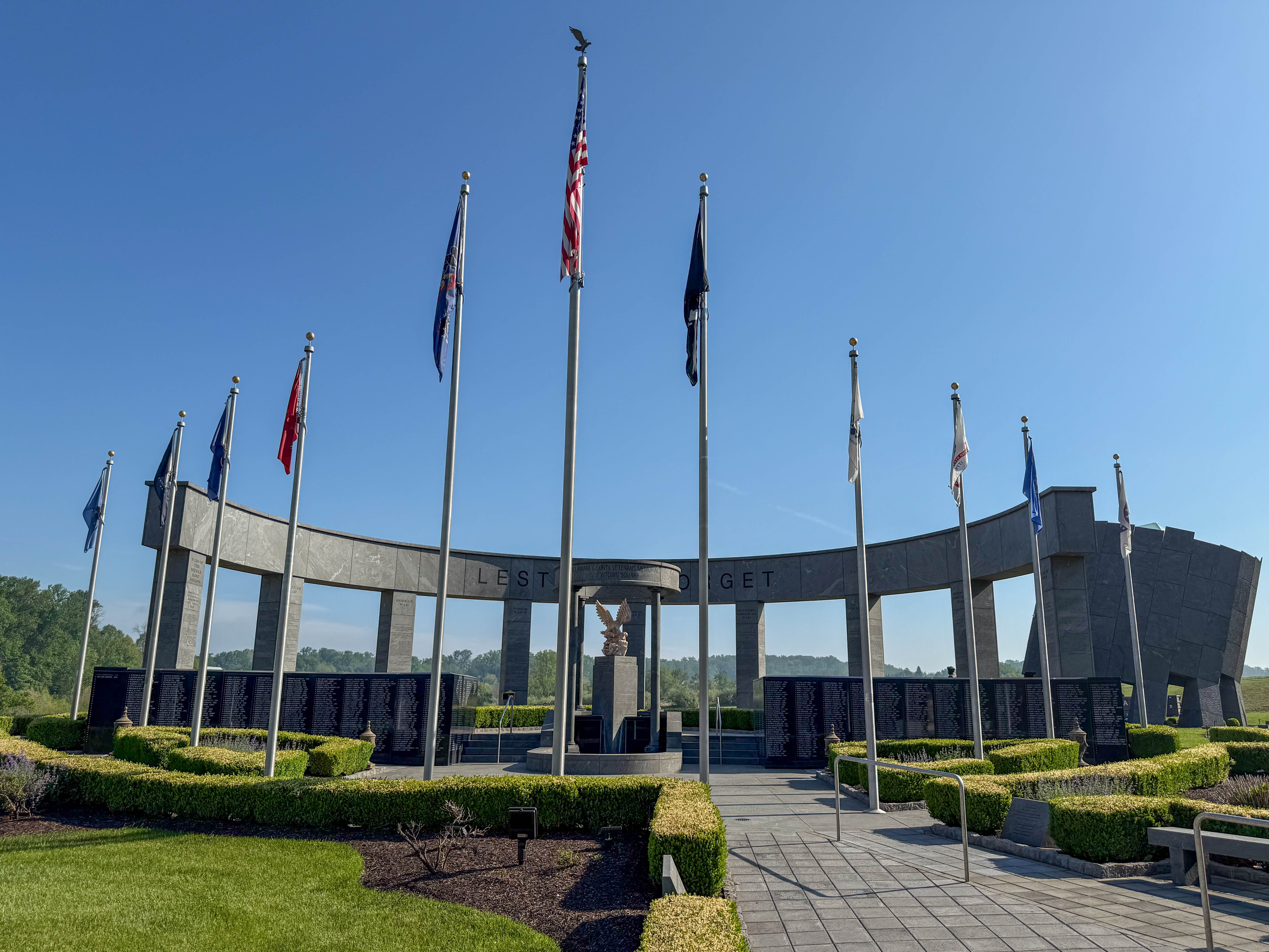 Delaware County Veterans Memorial at 4599 West Chester Pike in Newtown Square, Pennsylvania serving the local community