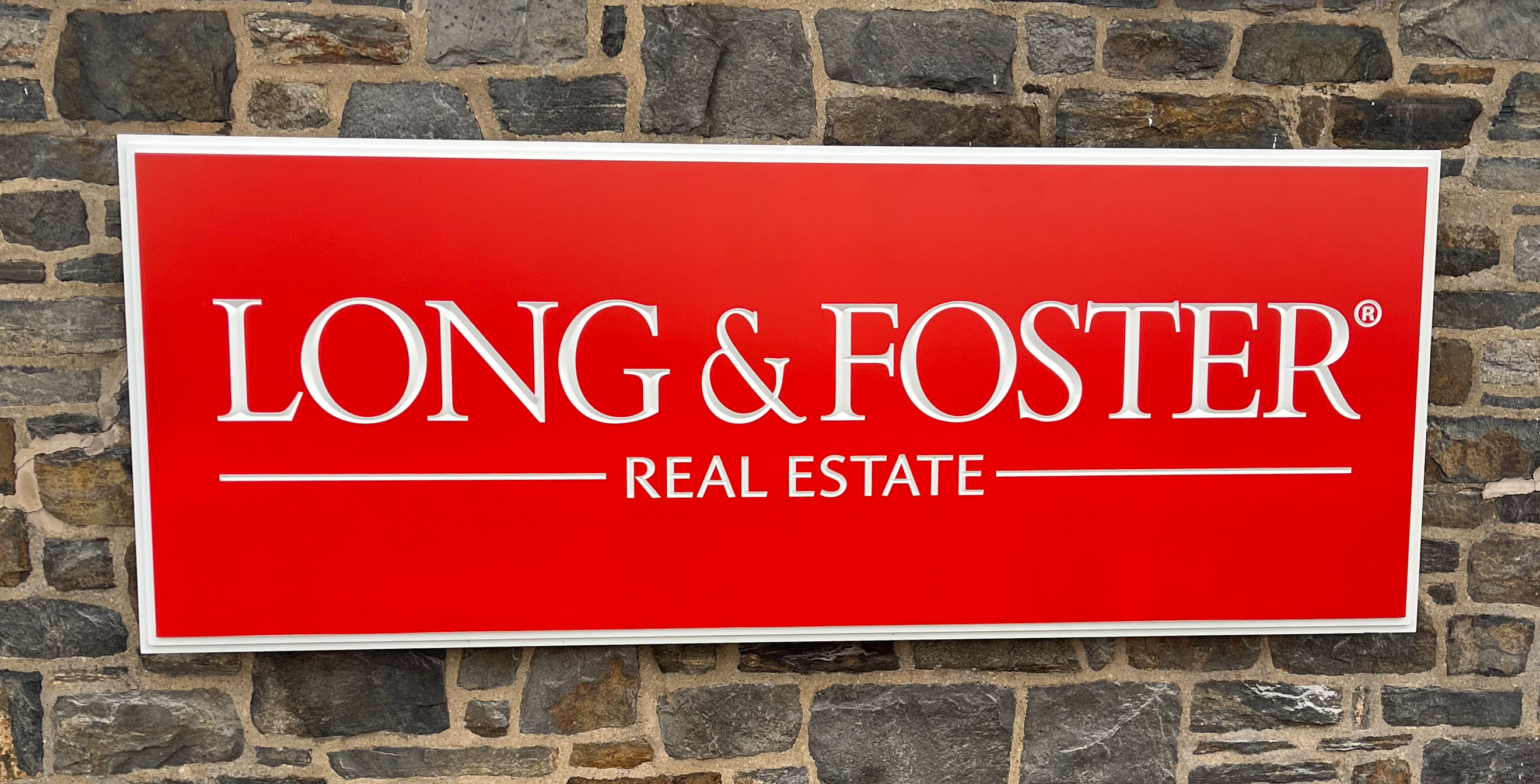 Red carved HDU realtor sign