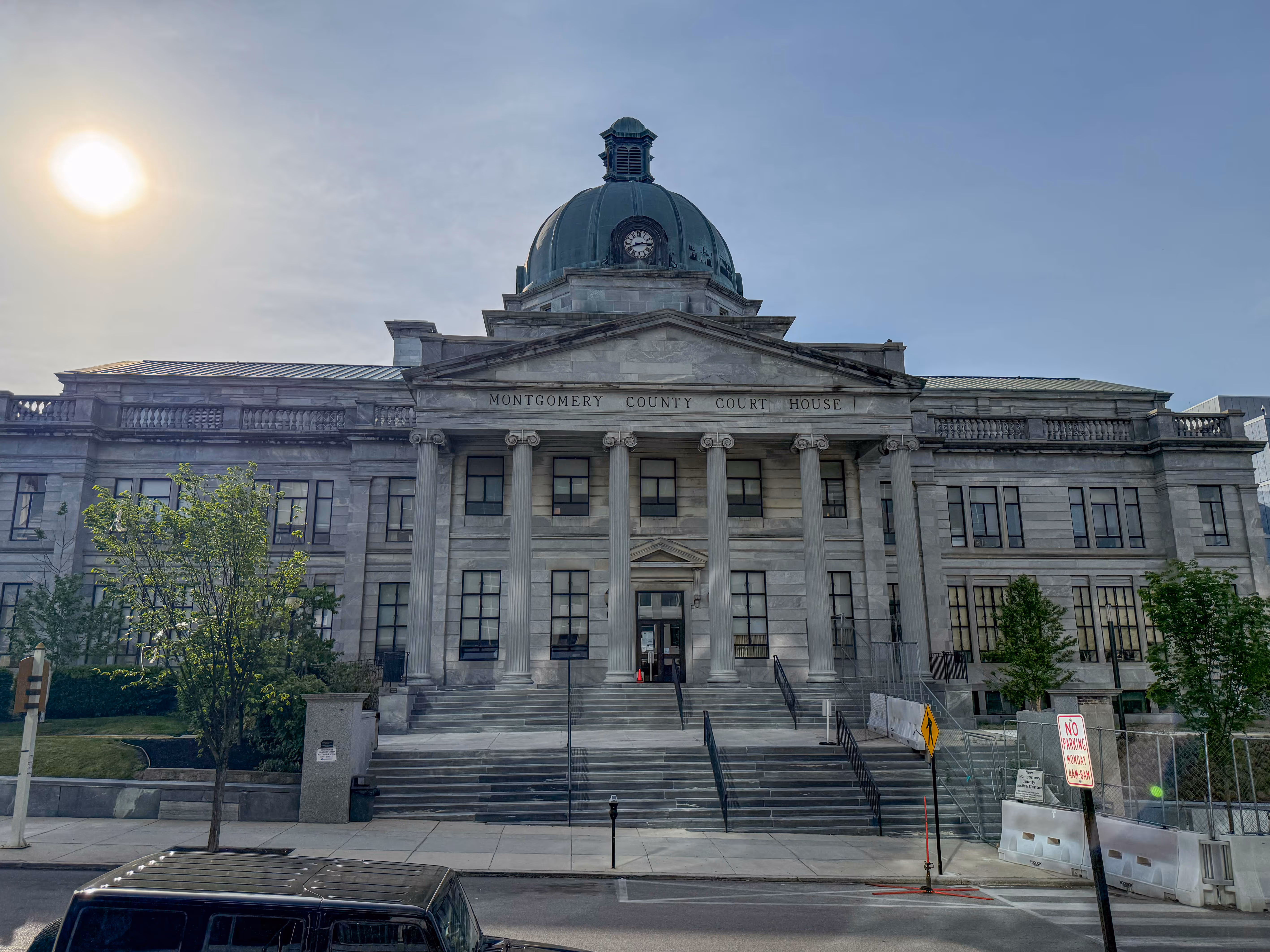 Montgomery County Courthouse at 2 E Airy Street in Norristown, Pennsylvania serving the local community