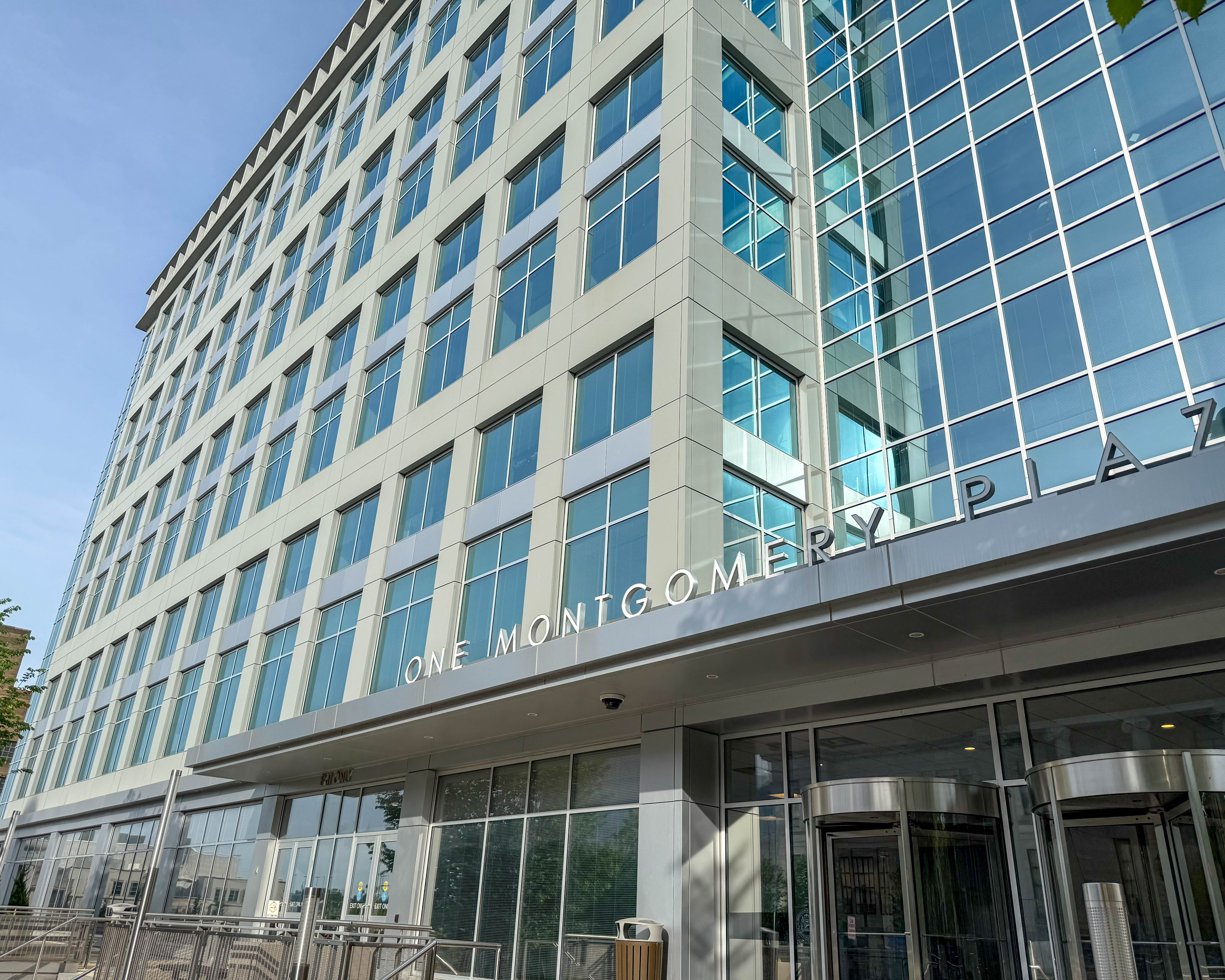 One Montgomery Plaza at 425 Swede Street in Norristown, Pennsylvania serving the local community