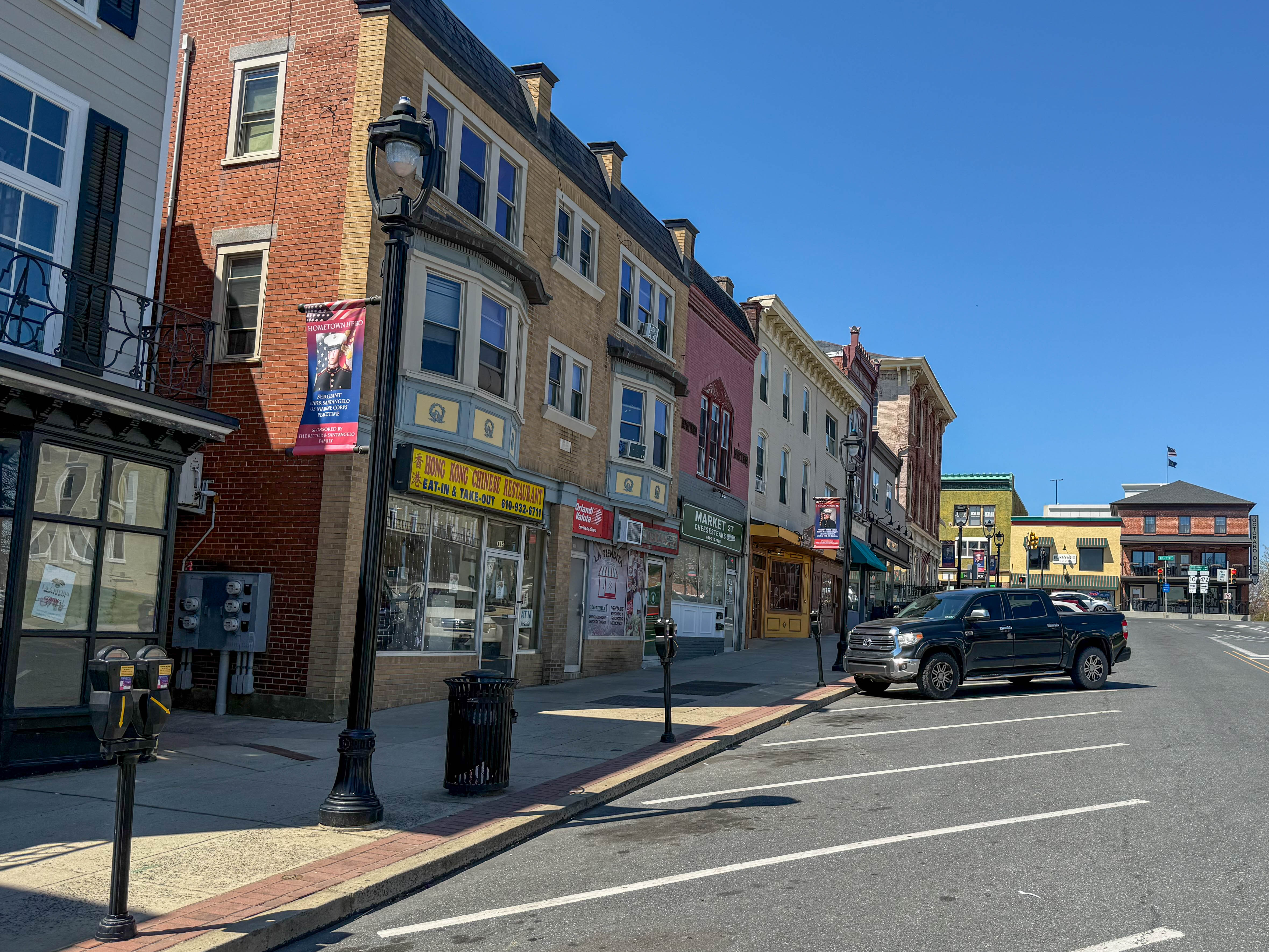 Market Street in Oxford, Pennsylvania serving the local community