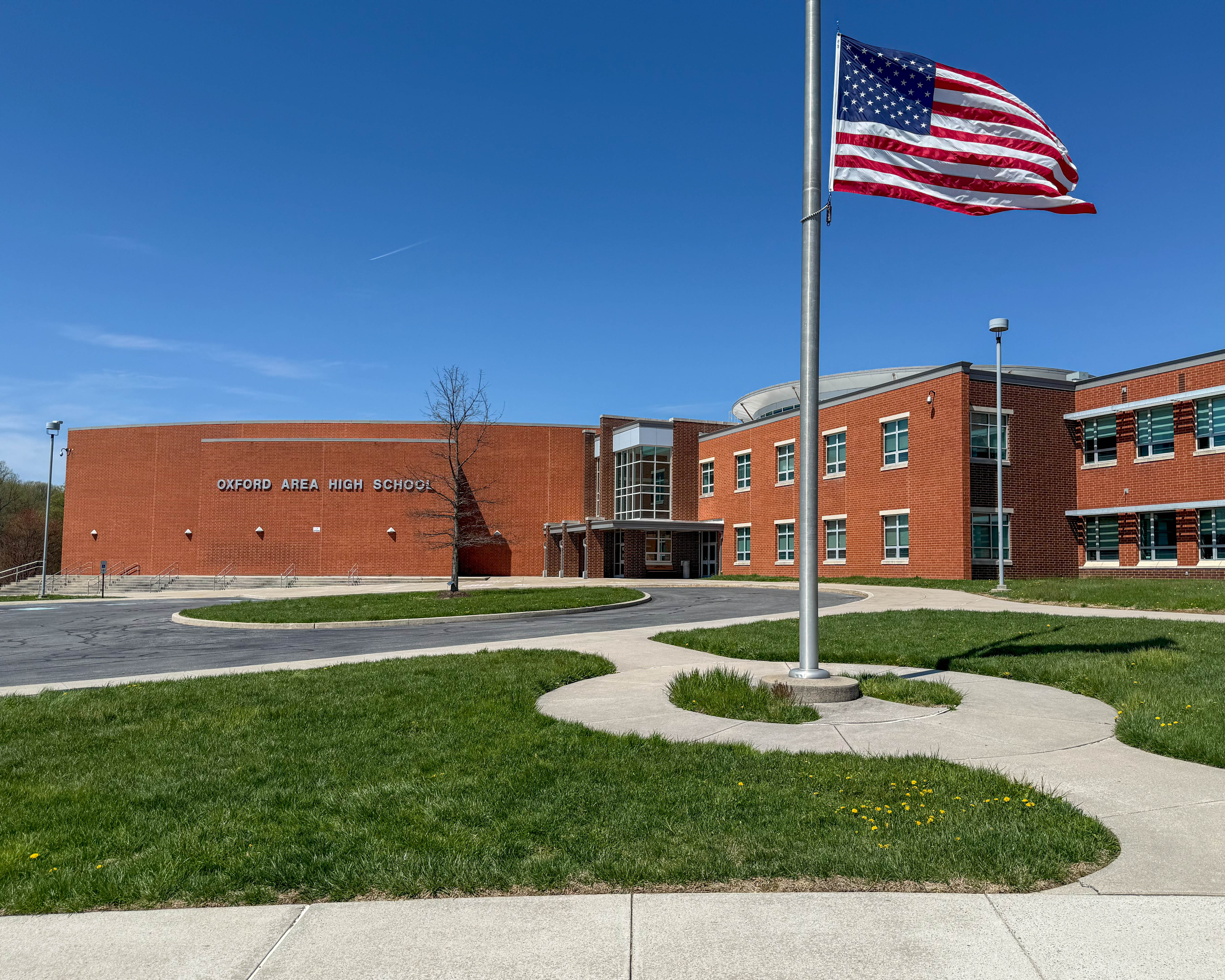 Oxford Area High School at 705 Waterway Road in Oxford, Pennsylvania serving the local community