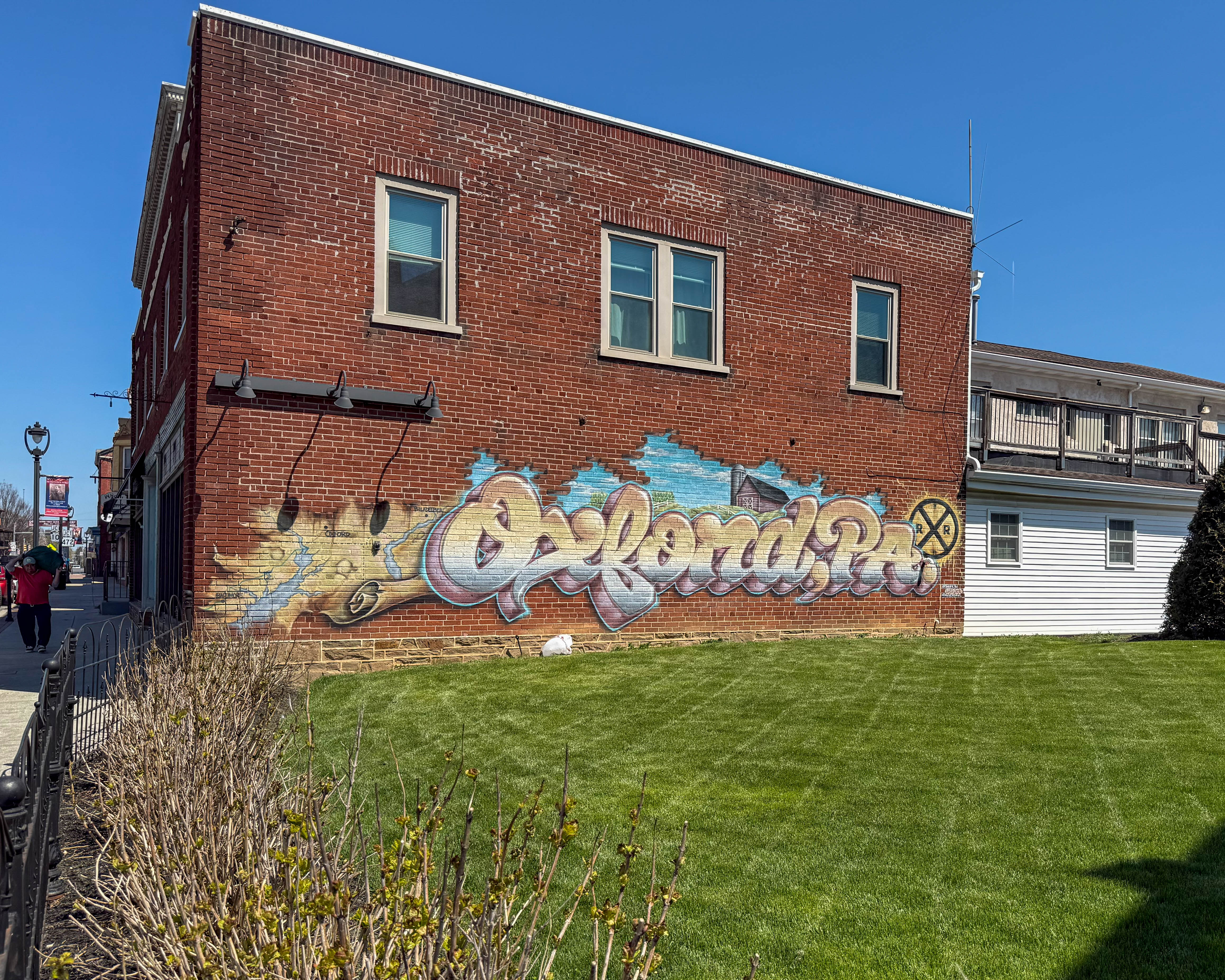 Mural in Oxford, Pennsylvania serving the local community