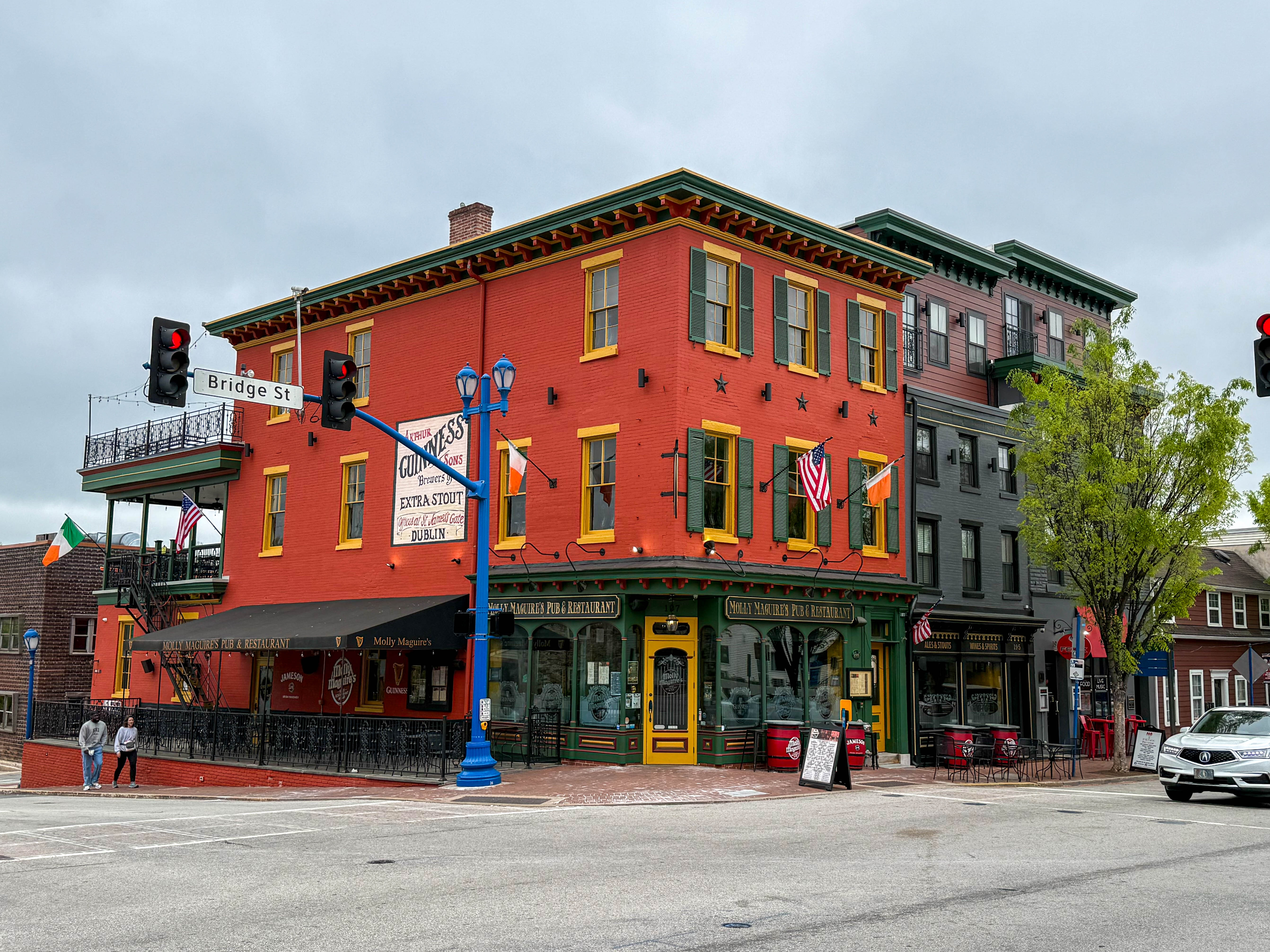 Exterrior of Molly Maguire's Irish Restaurant & Pub at 197 Bridge Street in Phoenixville, Pennsylvania serving the local community