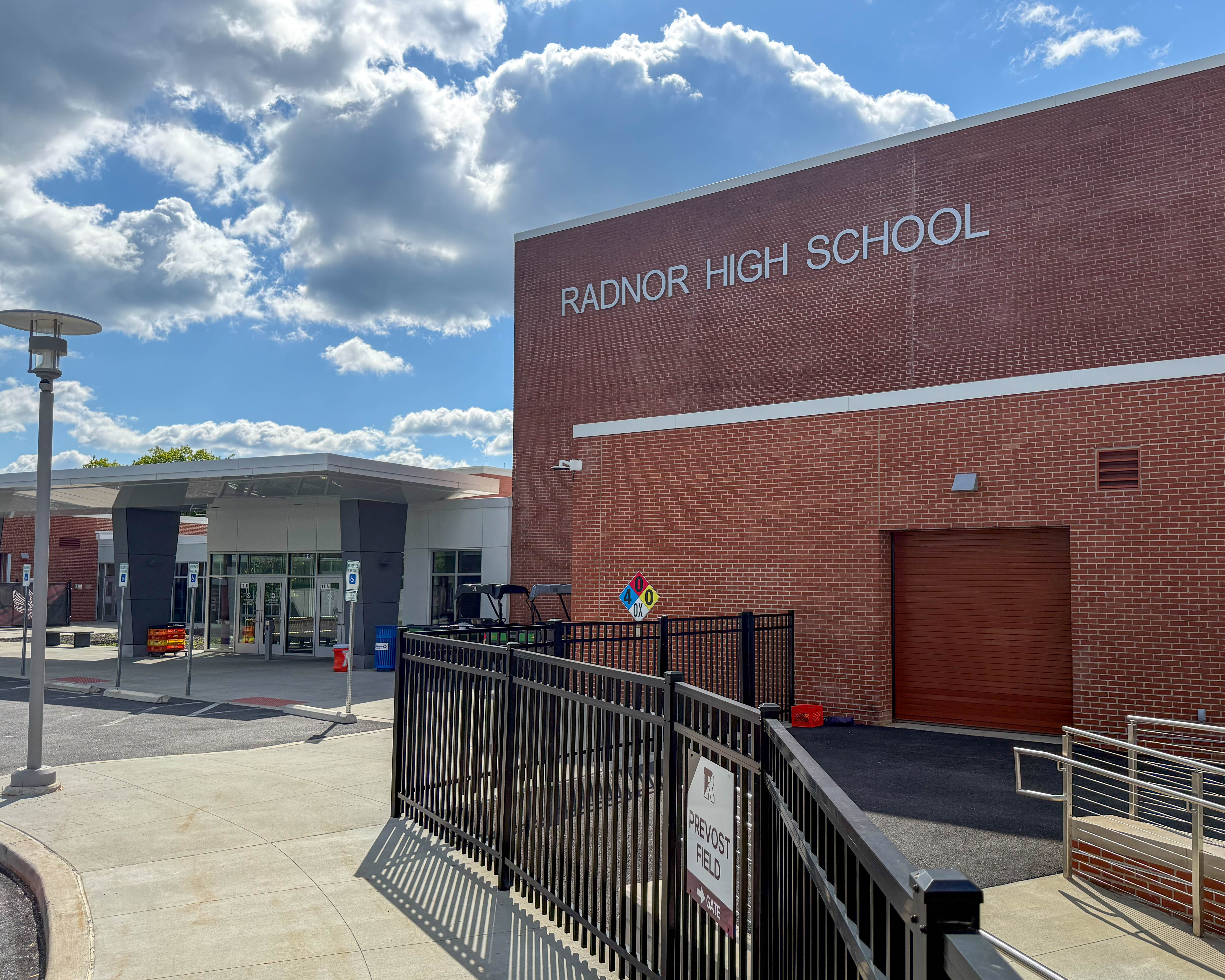 Radnor High School at 130 King of Prussia Road in Wayne, Pennsylvania serving the local community