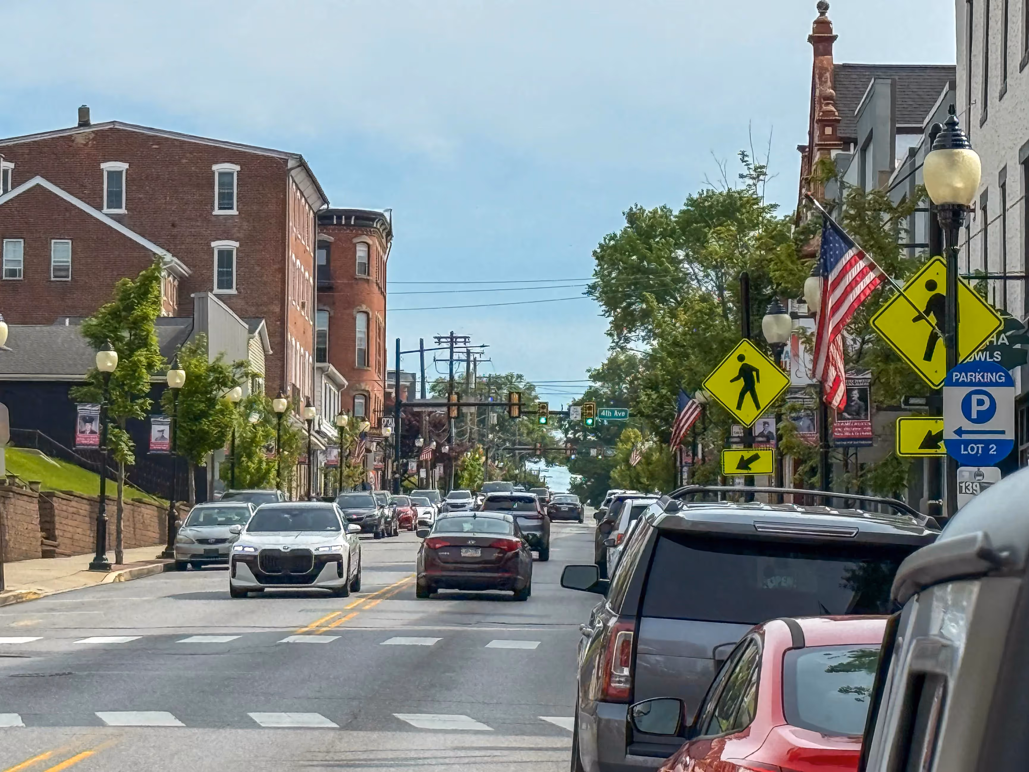 Main Street in Royersford, Pennsylvania serving the local community