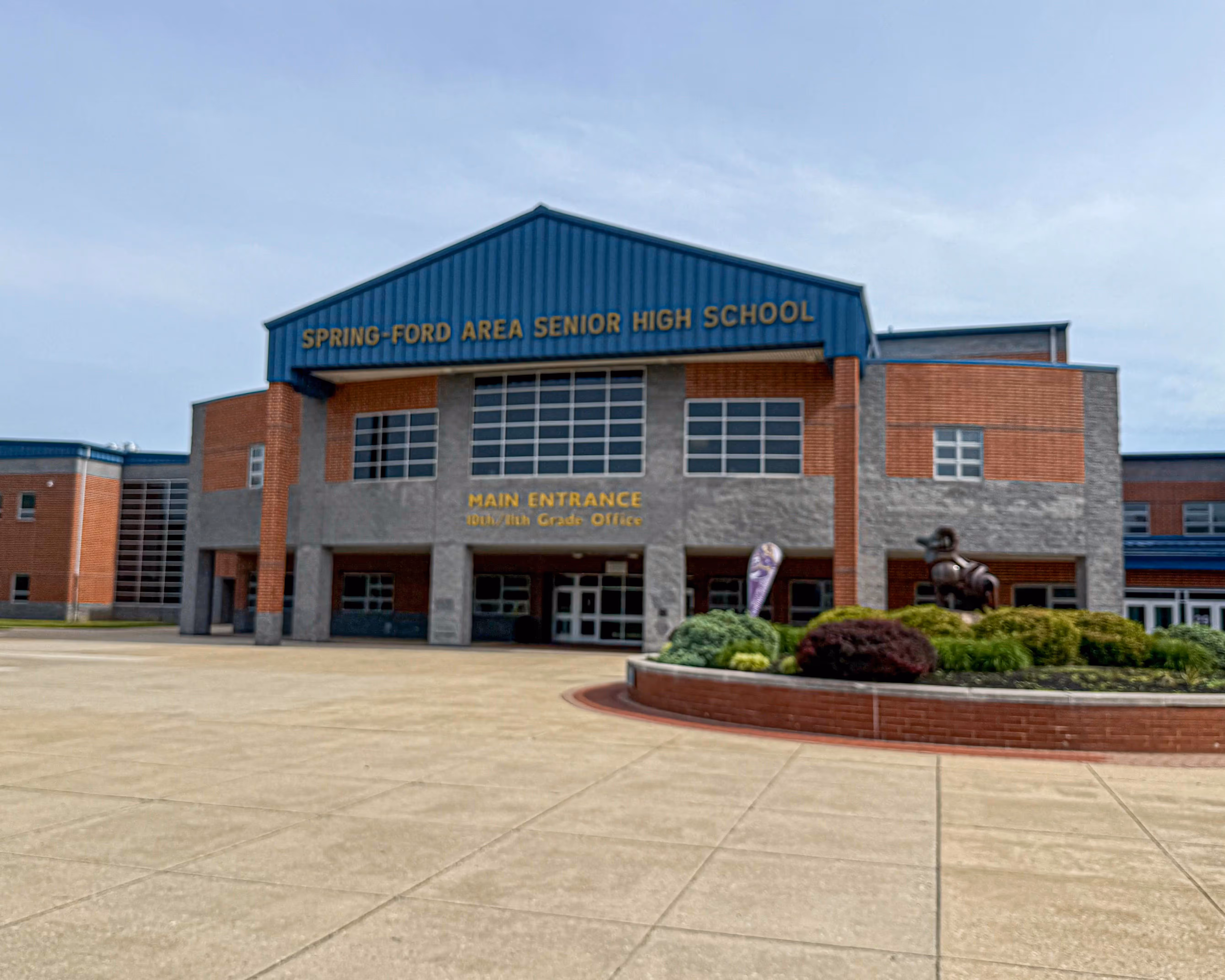 Spring-Ford Area High School at 350 S Lewis Road in Royersford, Pennsylvania serving the local community