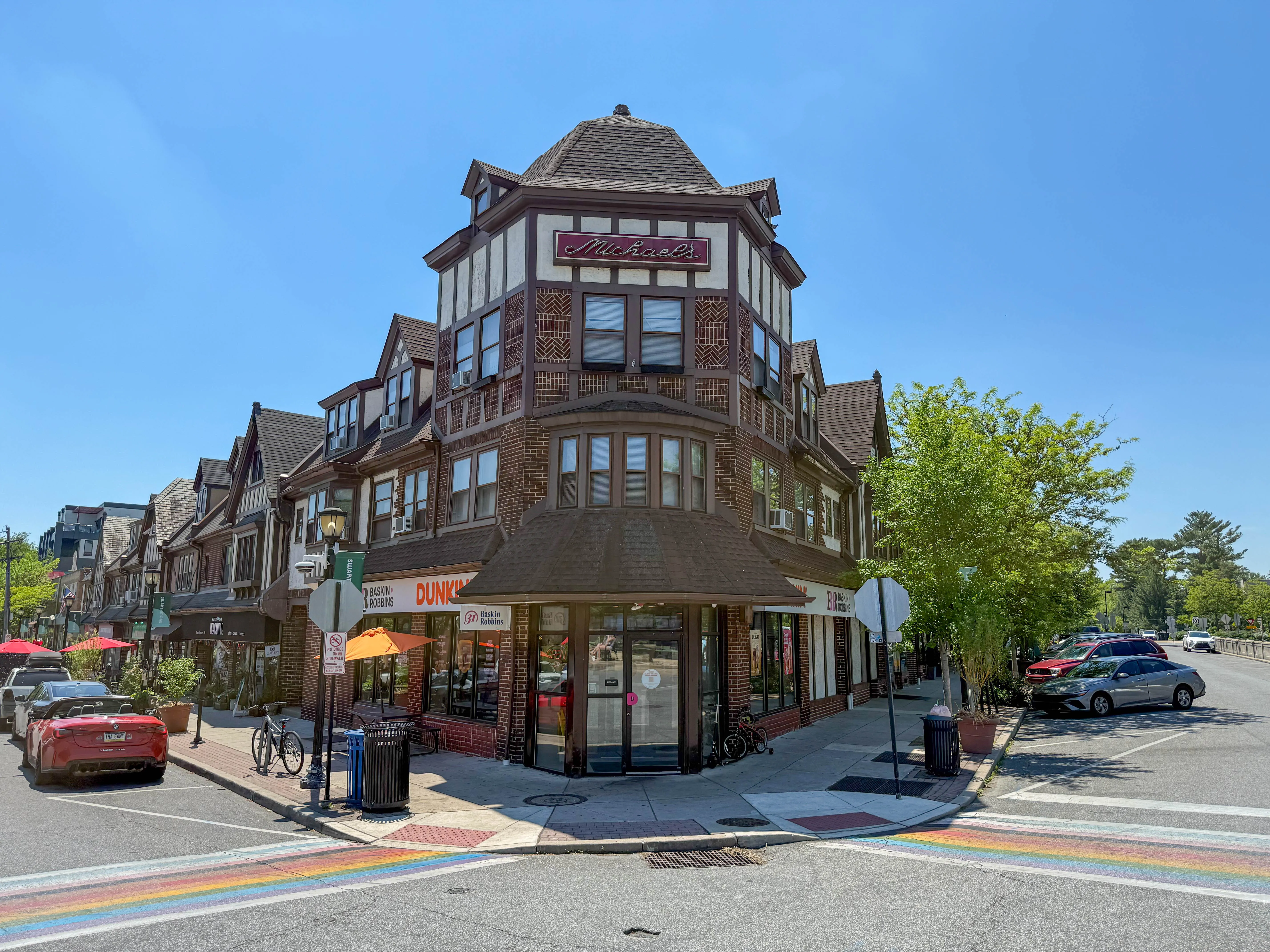 Park Avenue and S Chester Road in Swarthmore, Pennsylvania serving the local community