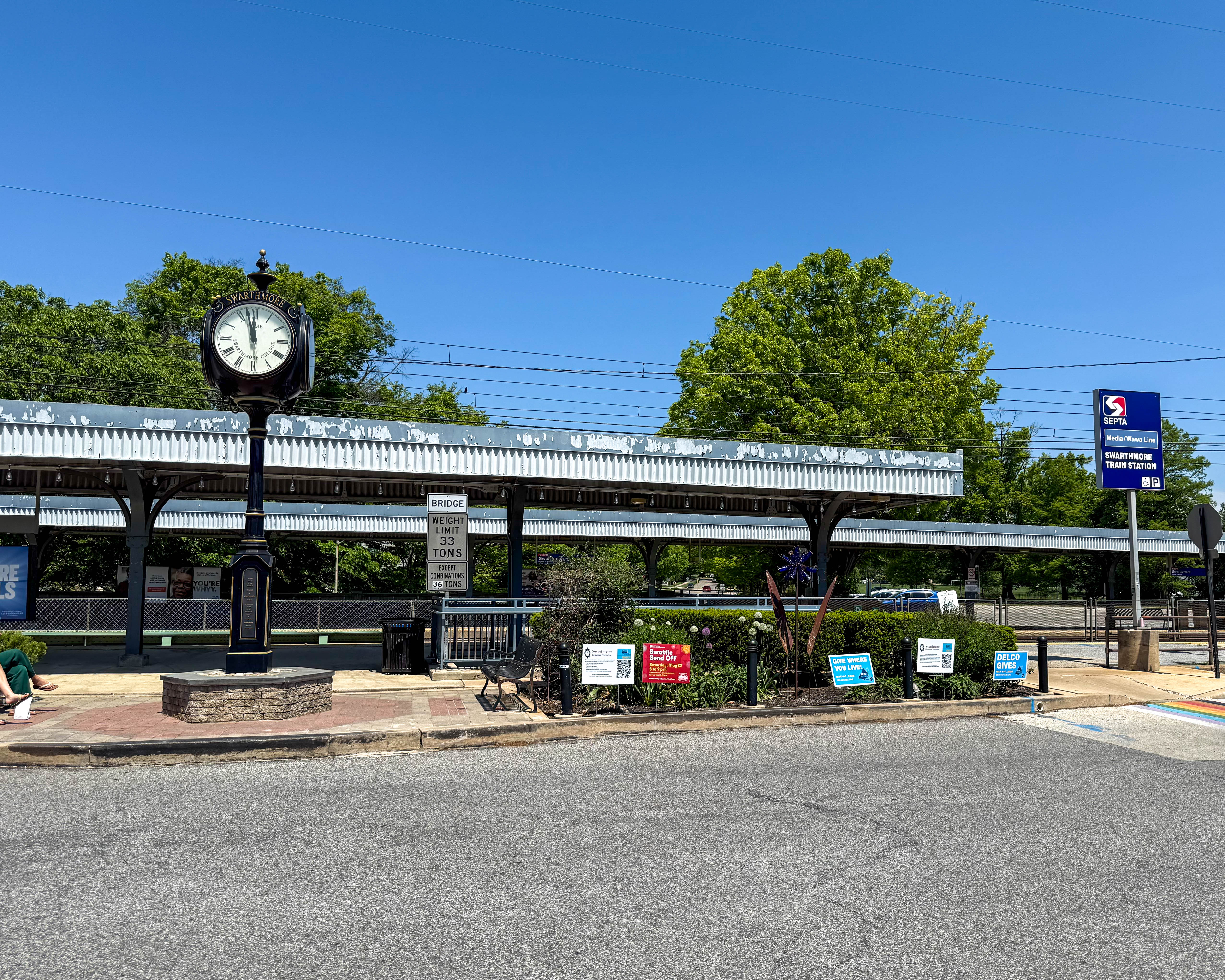 Swarthmore Train Station at 2 S Chester Road in Swarthmore, Pennsylvania serving the local community