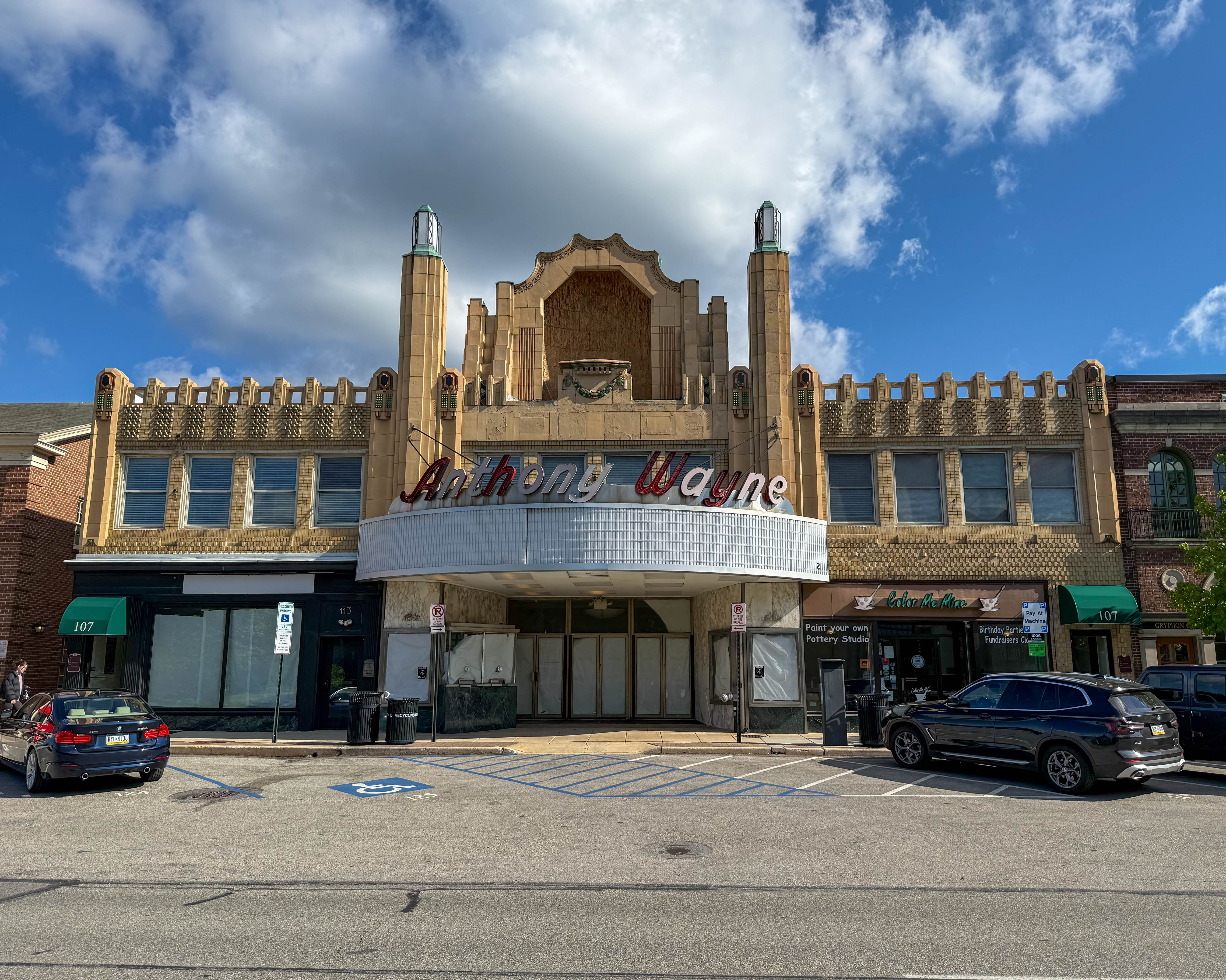 Anthony Wayne Theater at 109 W Lancaster Avenue in Wayne, Pennsylvania serving the local community
