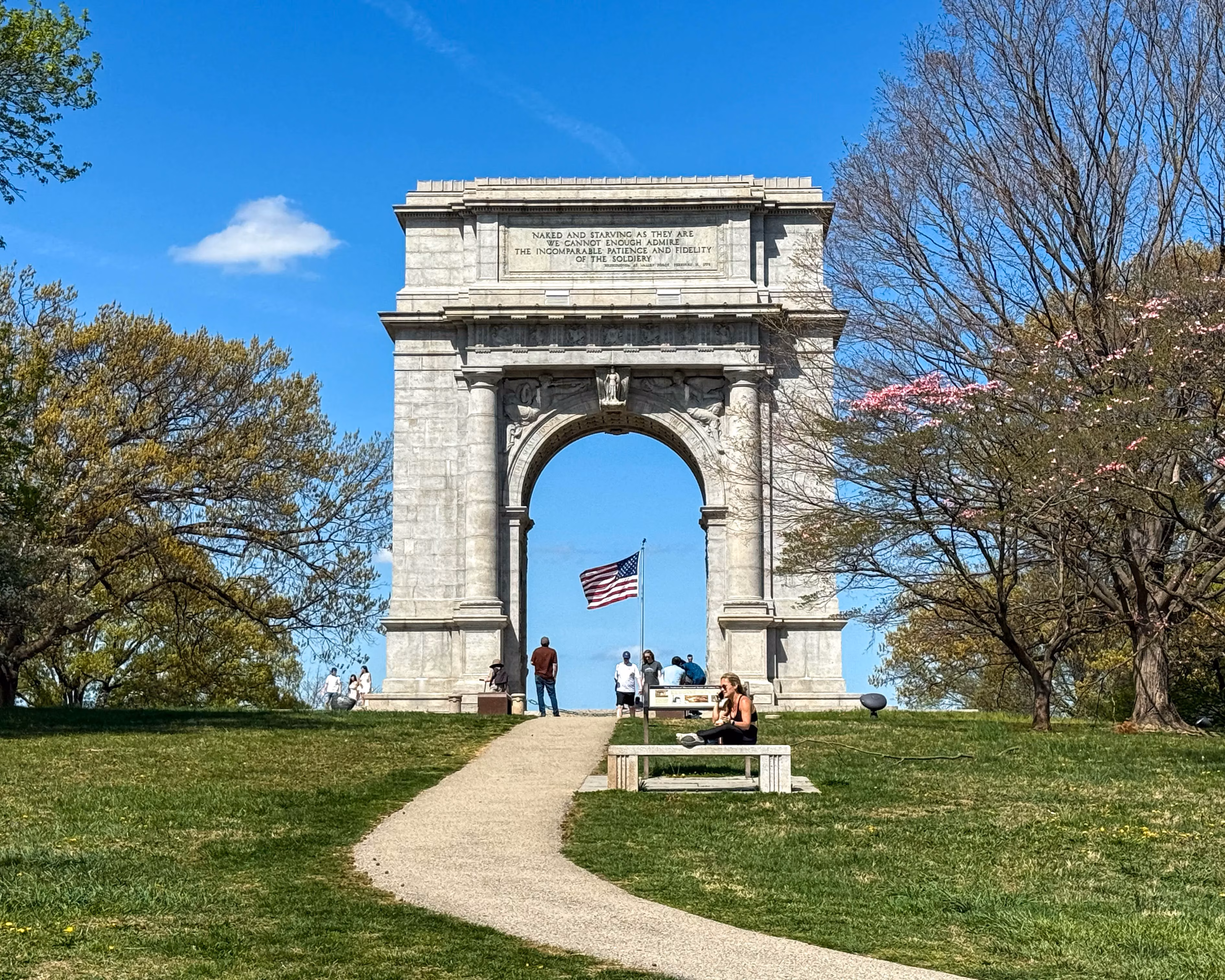 National Memorial Arch at Valley Forge National Historical Park in King of Prussia, Pennsylvania serving the local community