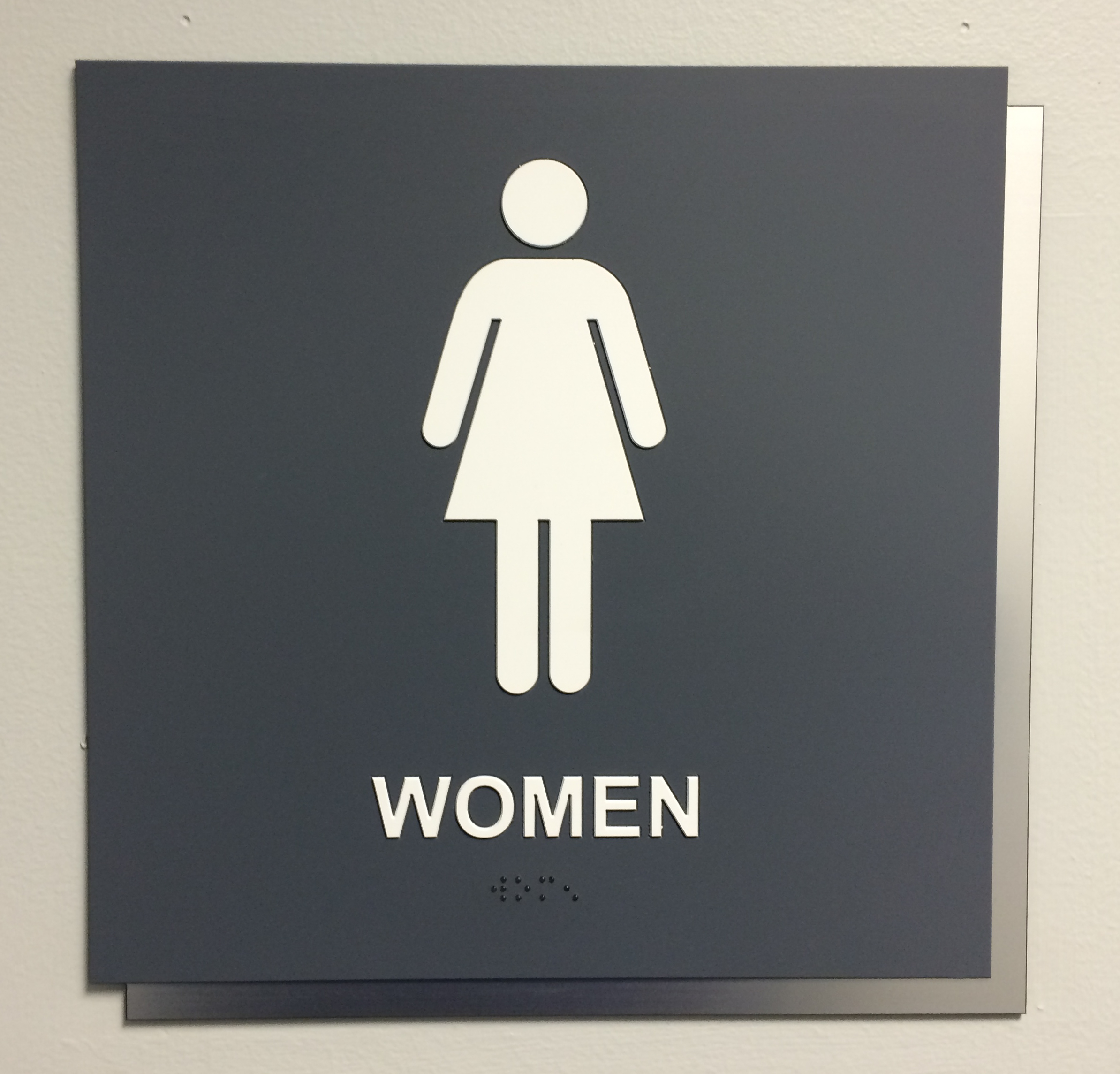 Custom ADA women's restroom sign