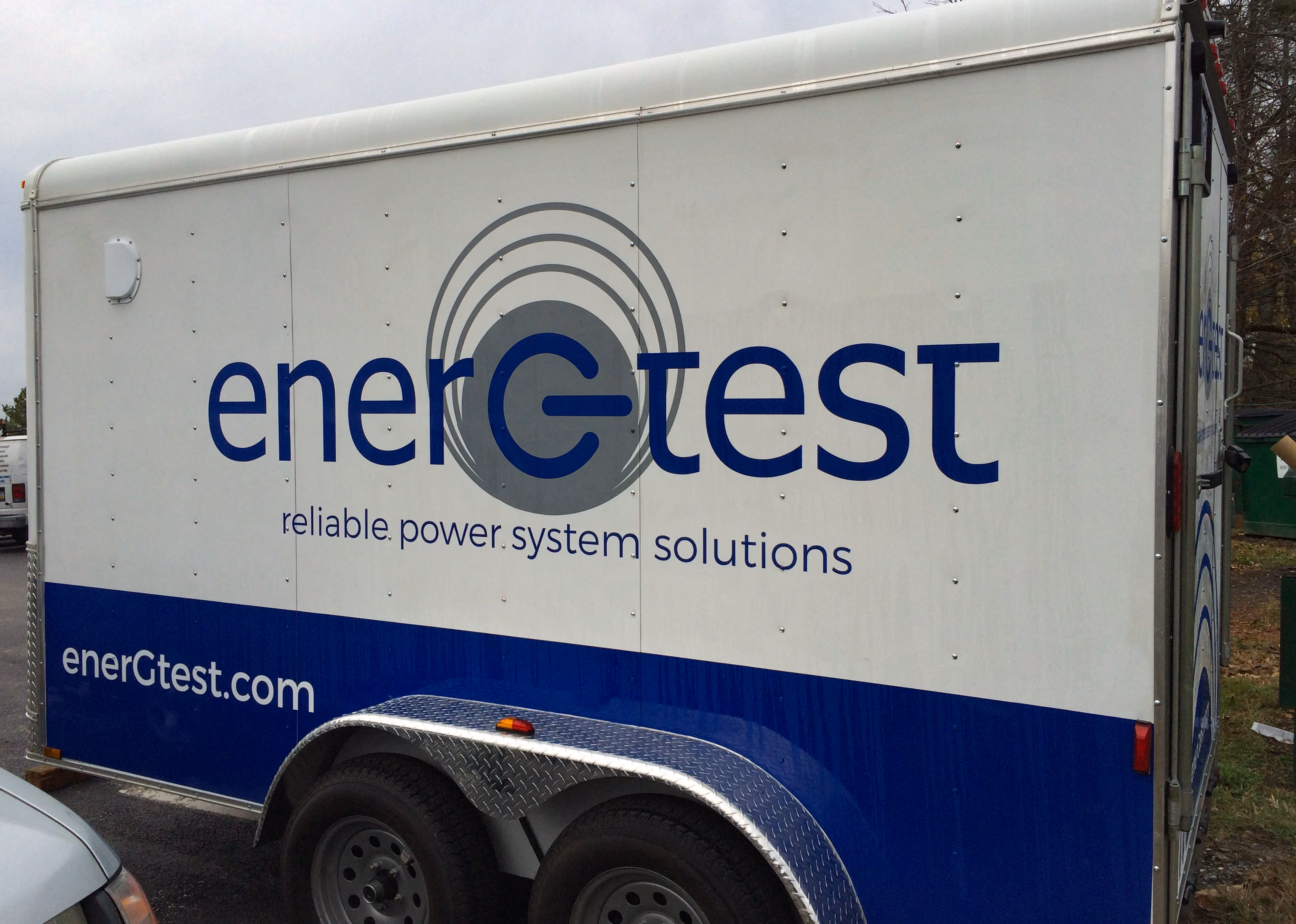 Vinyl branding on a large pull-trailer