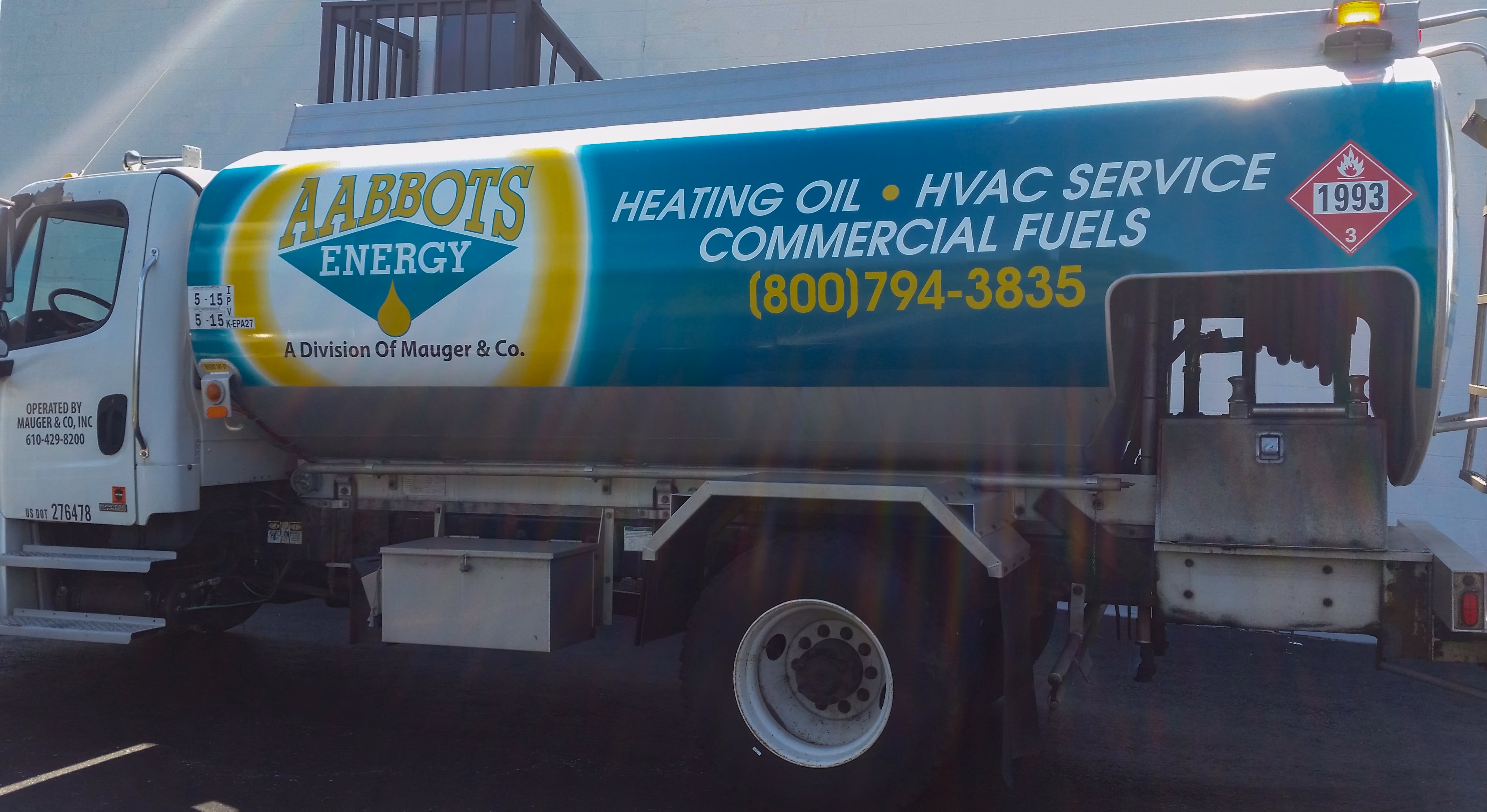 Fuel truck with custom vinyl graphics