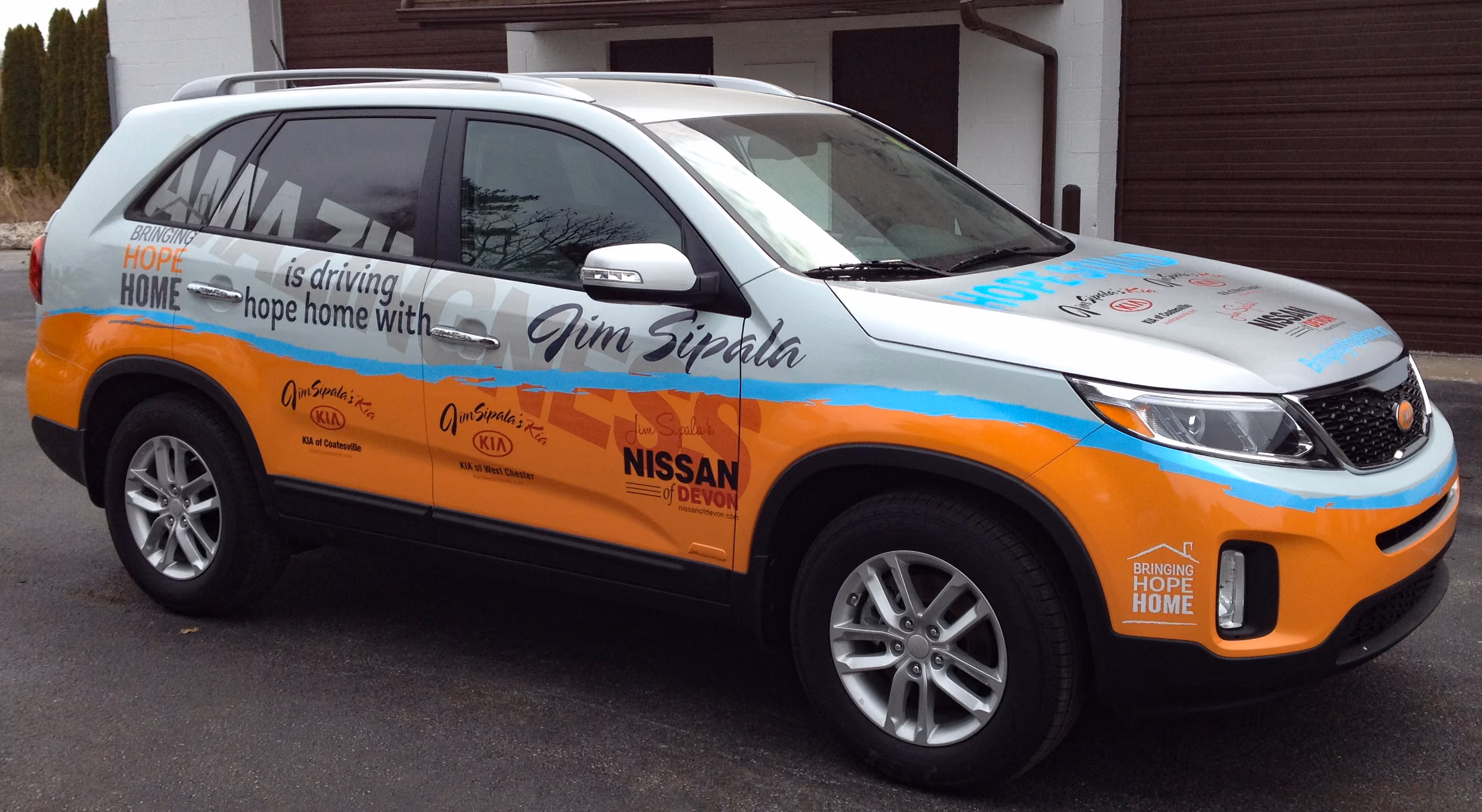 Full wrap of car dealer service vehicle