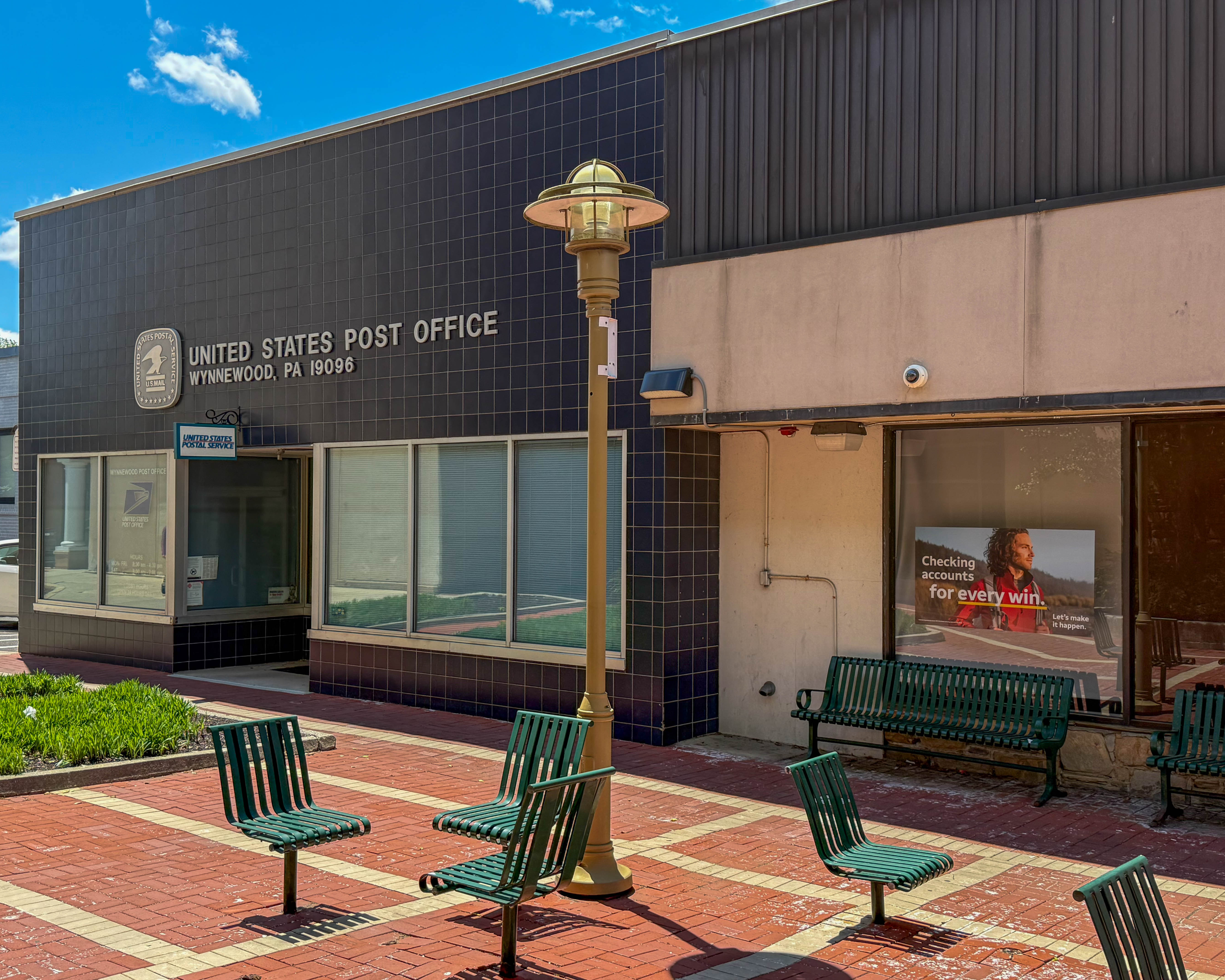 Wynnewood Post Office at 50 E Wynnewood Road, #22, in Wynnewood, Pennsylvania serving the local community