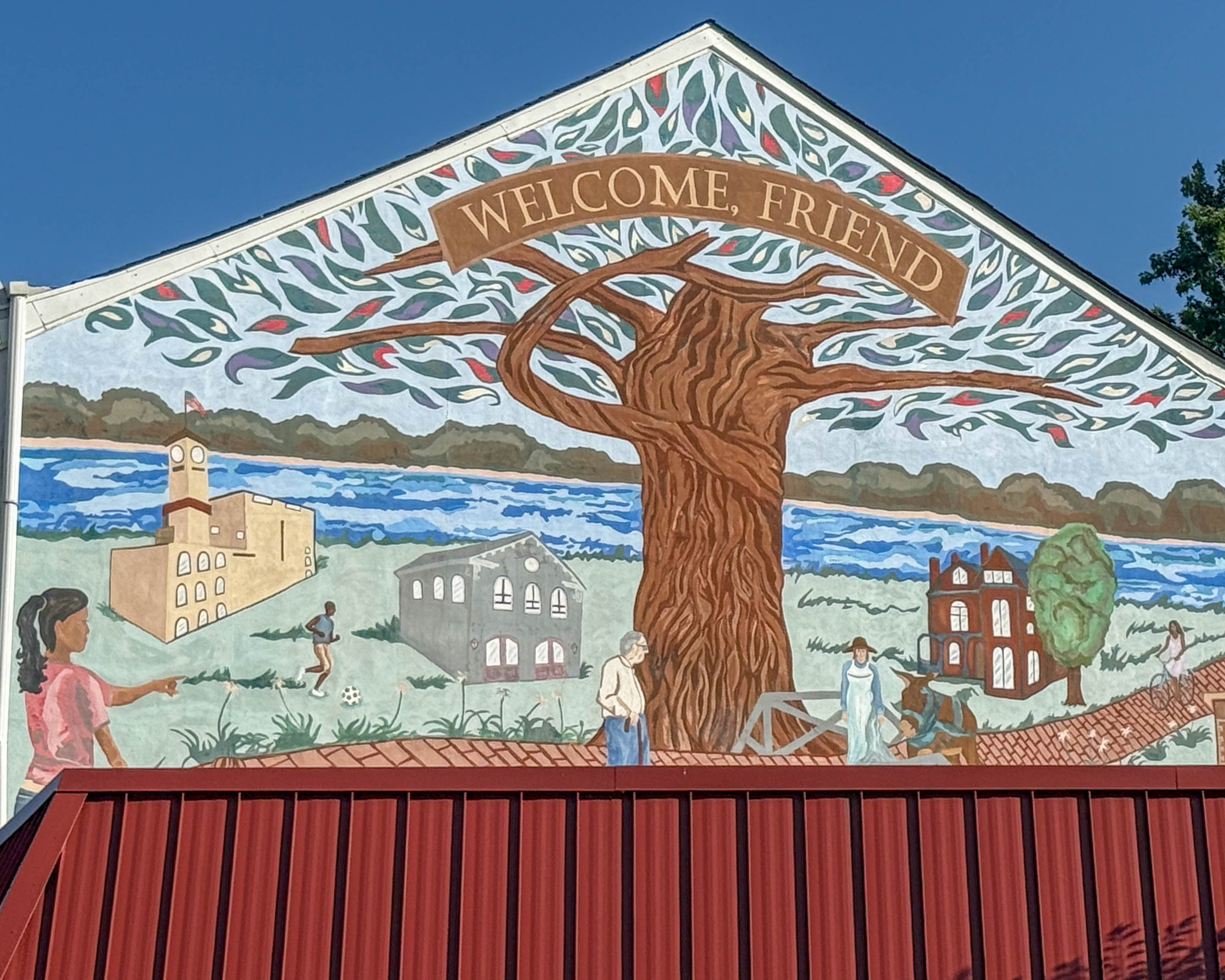 Bristol Mural at 101 Mill Street in Bristol, PA serving the local community