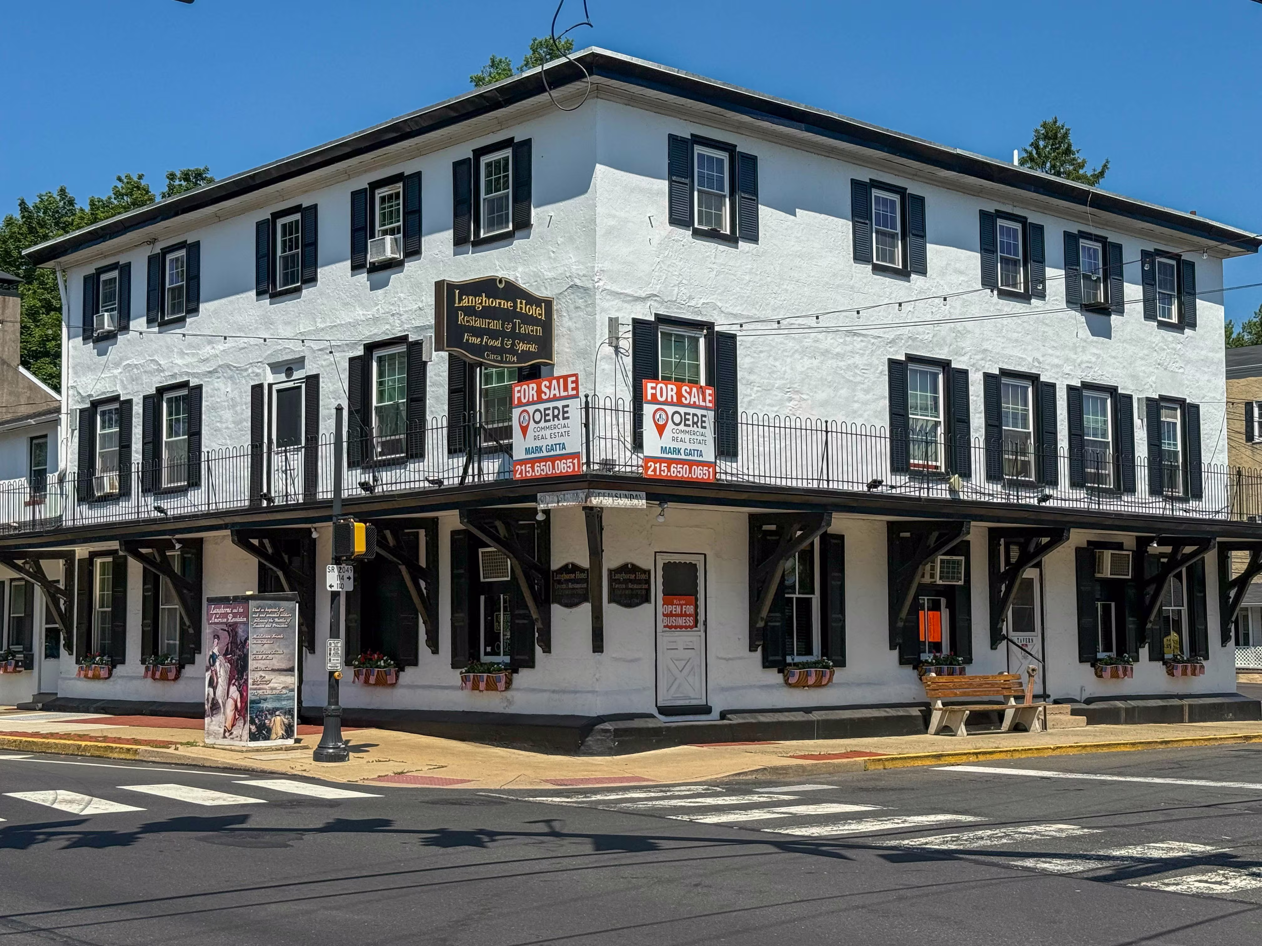 The Langhorne Hotel at 100 W Maple Avenue in Langhorne, PA serving the local community