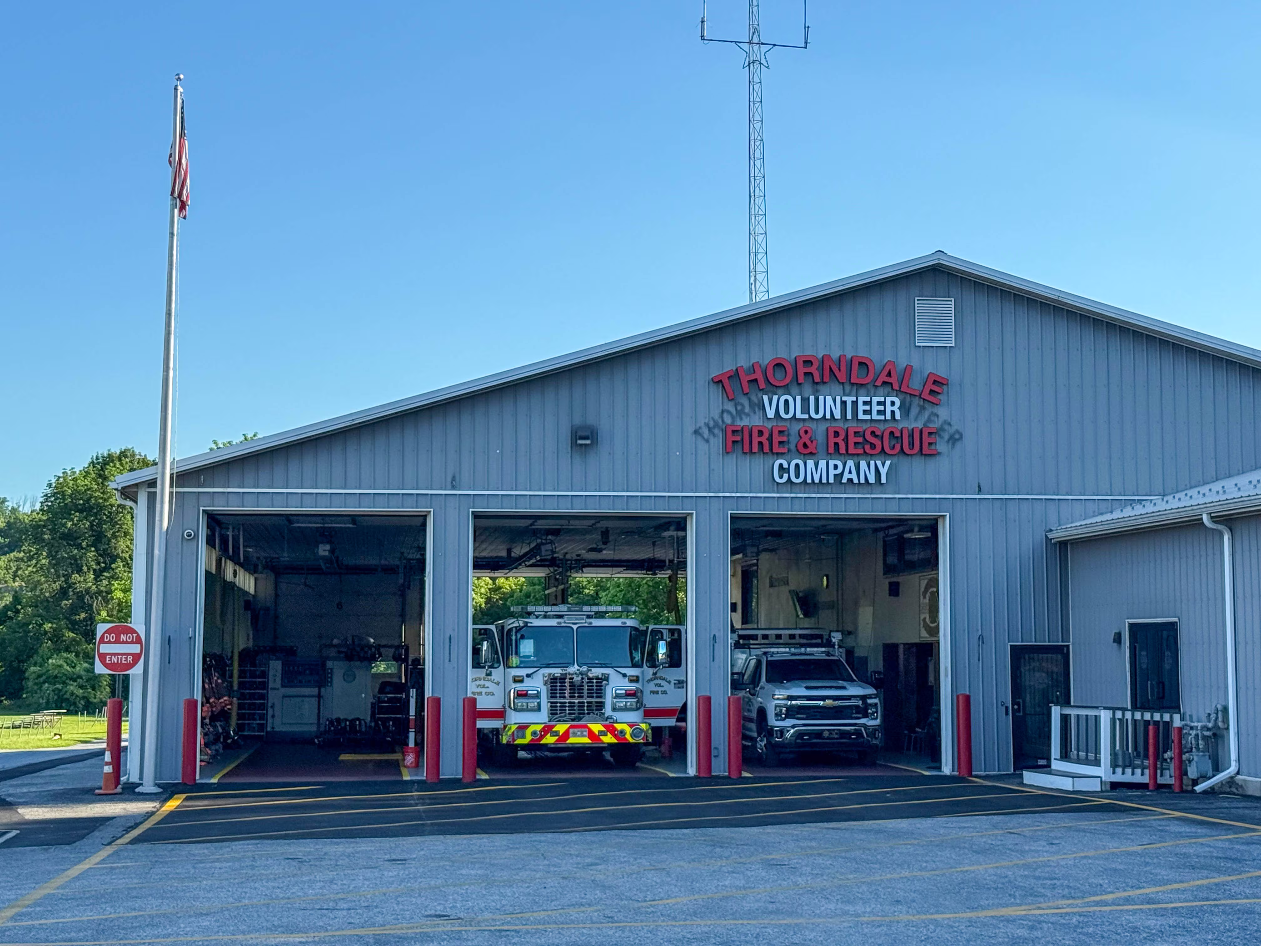 Thorndale Volunteer Fire Company Station 38 at 3611 Lincoln Highway in Thorndale, Pennsylvania serving the local community