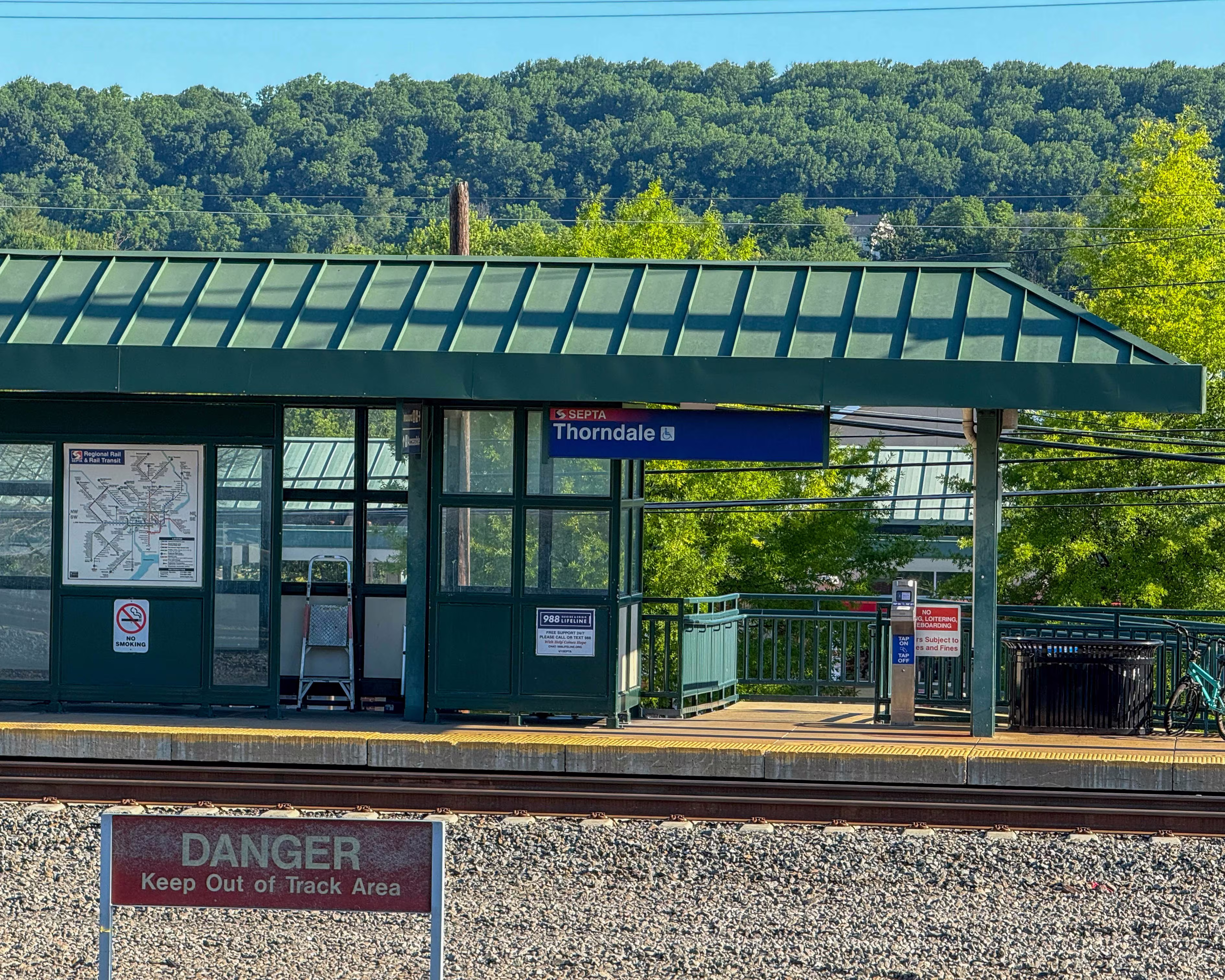 Thorndale Train Station at 201 S Bailey Road in Thorndale, Pennsylvania serving the local community