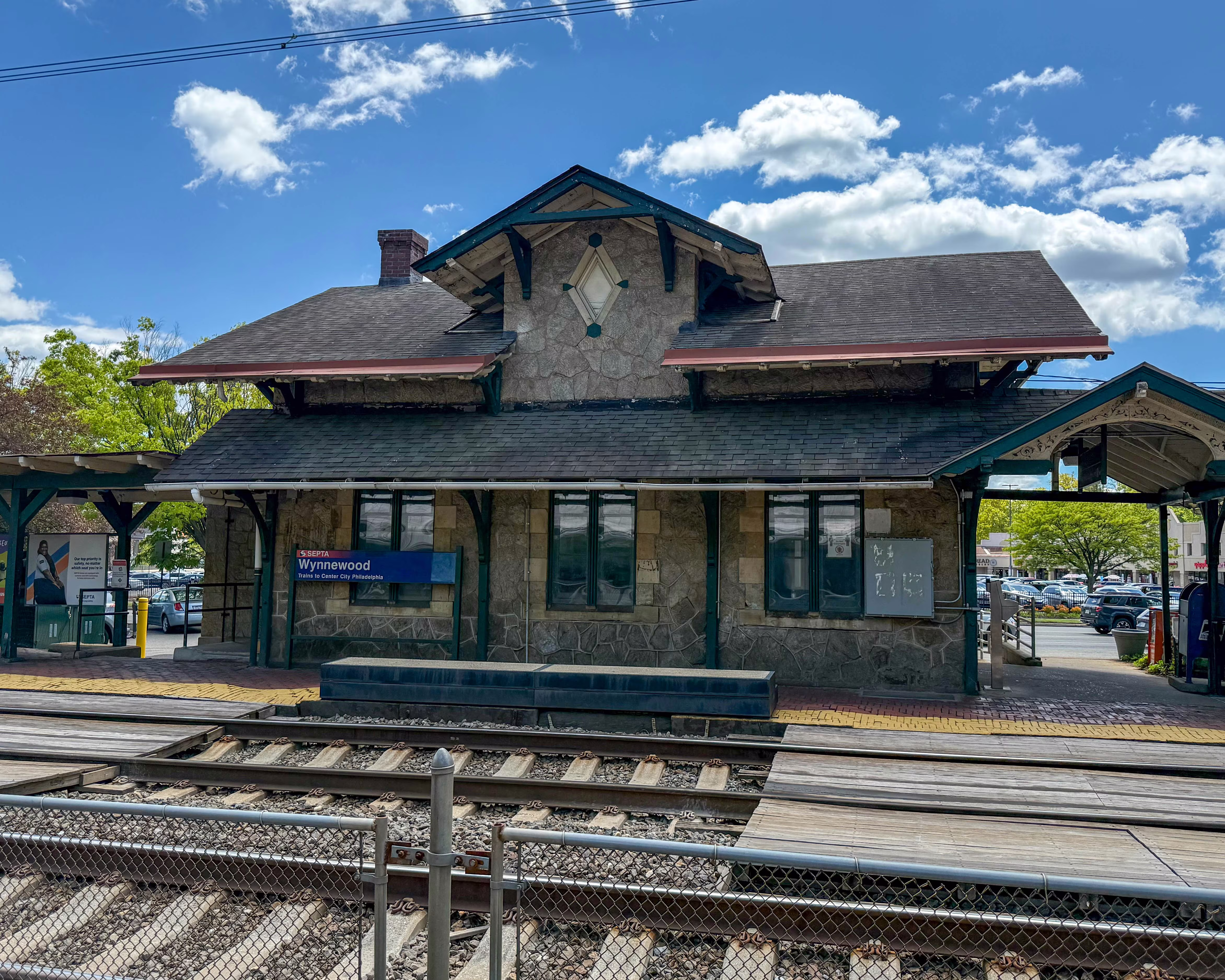 Wynnewood Train Station at 67 E Wynnewood Road in Wynnewood, Pennsylvania serving the local community
