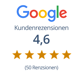 Sehr gute Google Kundenrezensionen Gesamtwertung
