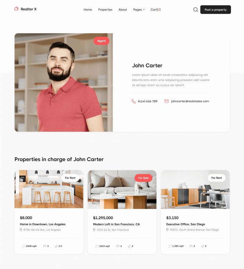 Agent - Realtor X Webflow Template