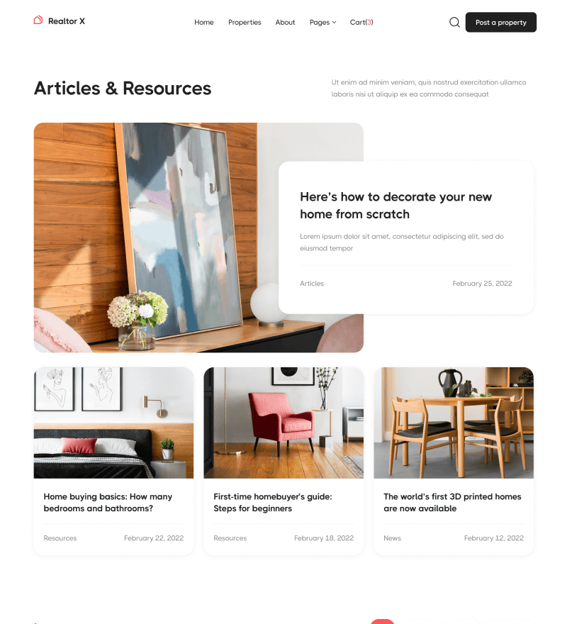 Blog V1 - Realtor X Webflow Template