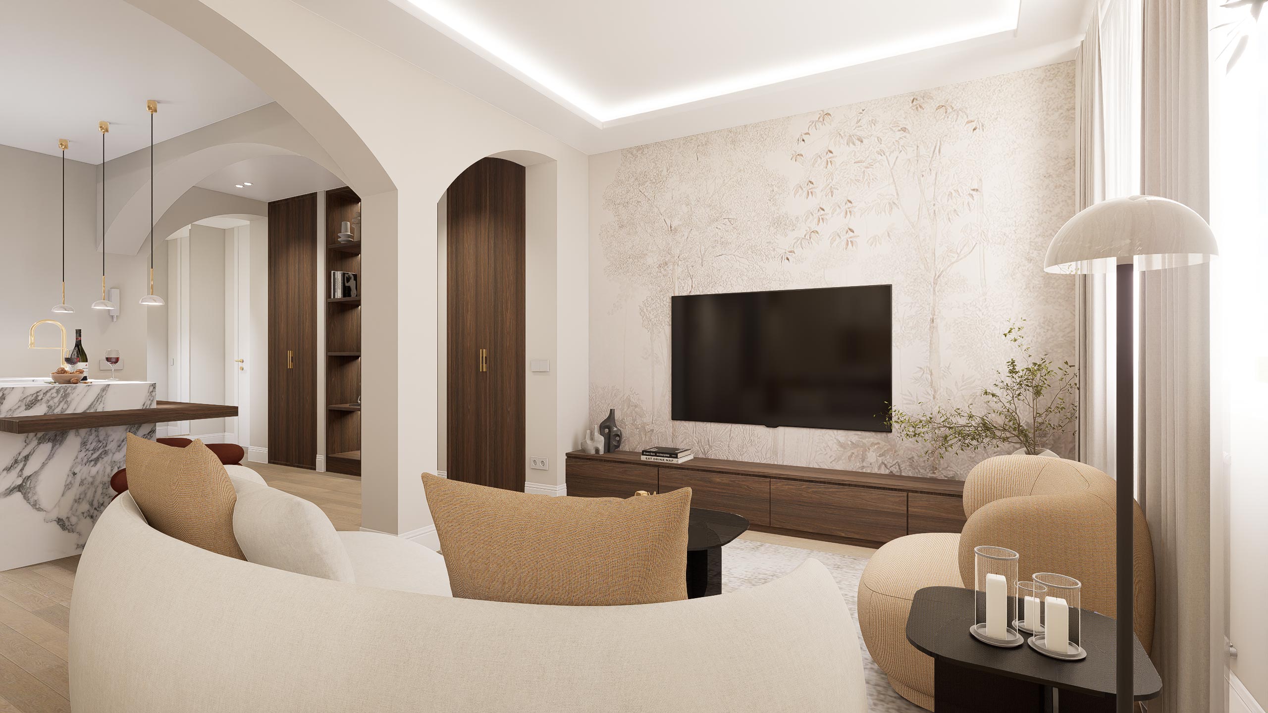 Un hogar sereno y sofisticado en la altura de Lista