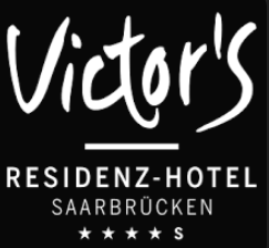 Logo of Victor's Residenz-Hotel Saarbrücken with three stars below the name.