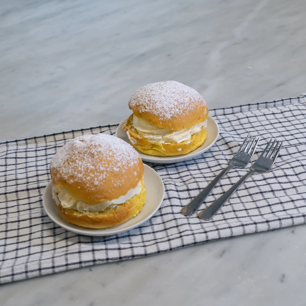 Saffranssemla från Åby Konditori i Norrköping