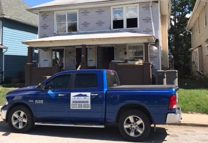 JCZ Truck in front of project