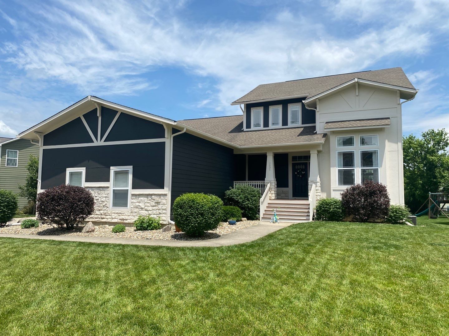 Craftsman home with new siding by JCZ Residential in Central Indiana