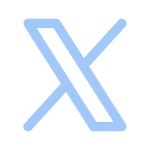 Stylized blue letter X logo on white background.