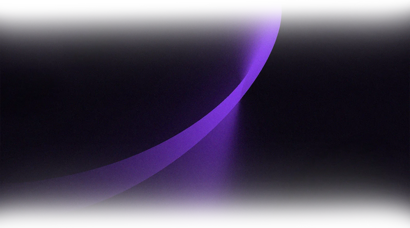 Abstract dark background with a curved purple light beam creating a gradient effect.