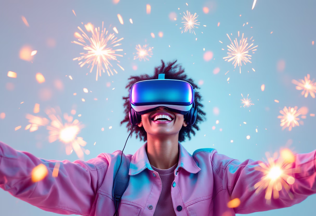 image depicting satisfaction using ar/vr, for an ar/vr entertainment platform