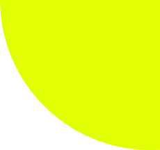 Bright lime green quarter circle on a black background in the top left corner.