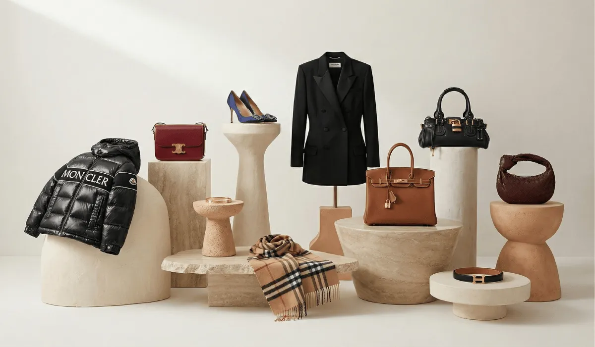 Collection de pièces de luxe authentifiées par Le Petit Fermoir - Hermès, Chanel, Moncler, YSL