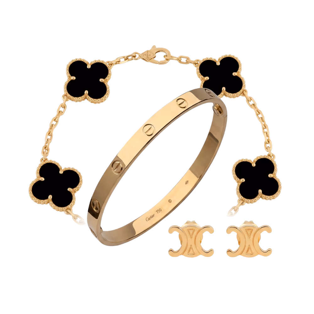 Bijoux de luxe expertisés, bracelet et boucles d'oreilles